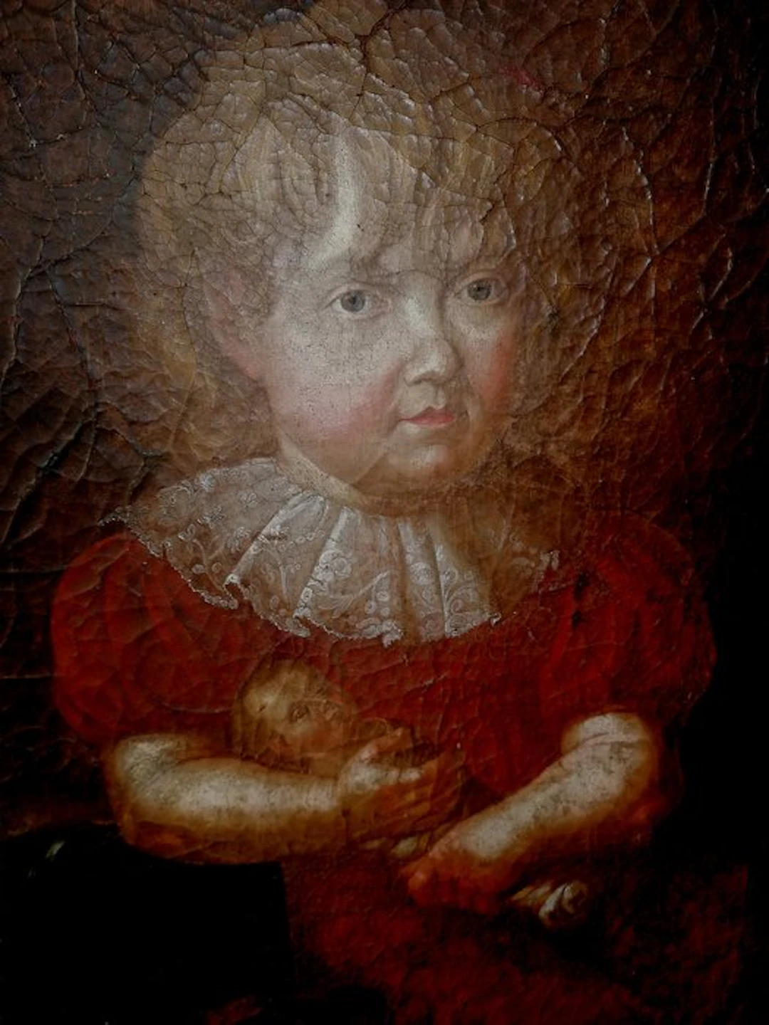 German school (XVIII) - Portrait eines 4-jährigen Mädchens