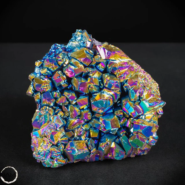 Spectacle of Light: Aura-Amethyst Druse in rainbow colors- 729.19 g