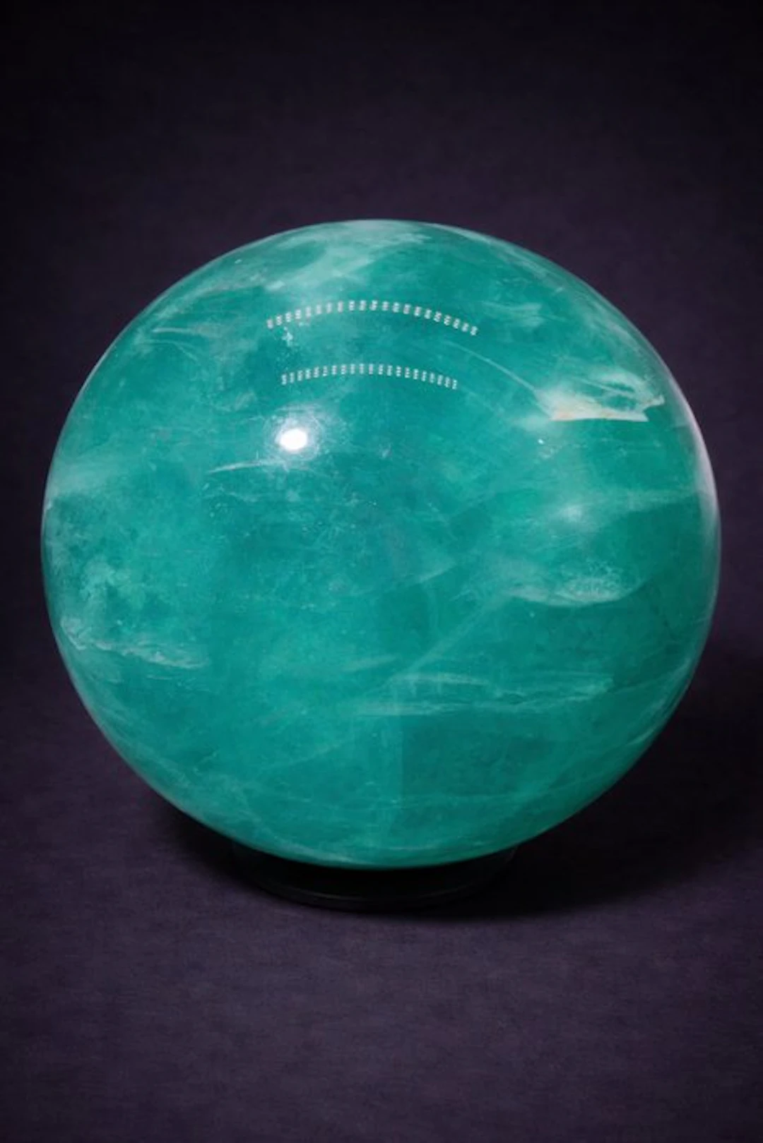 Beautiful Neon Green Fluorite Sphere – Super Translucent...