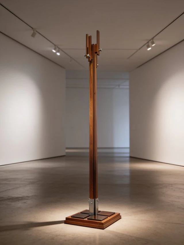 Fiarm - Carlo de Carli - Coat rack - Wood, Chrome, Mahogany