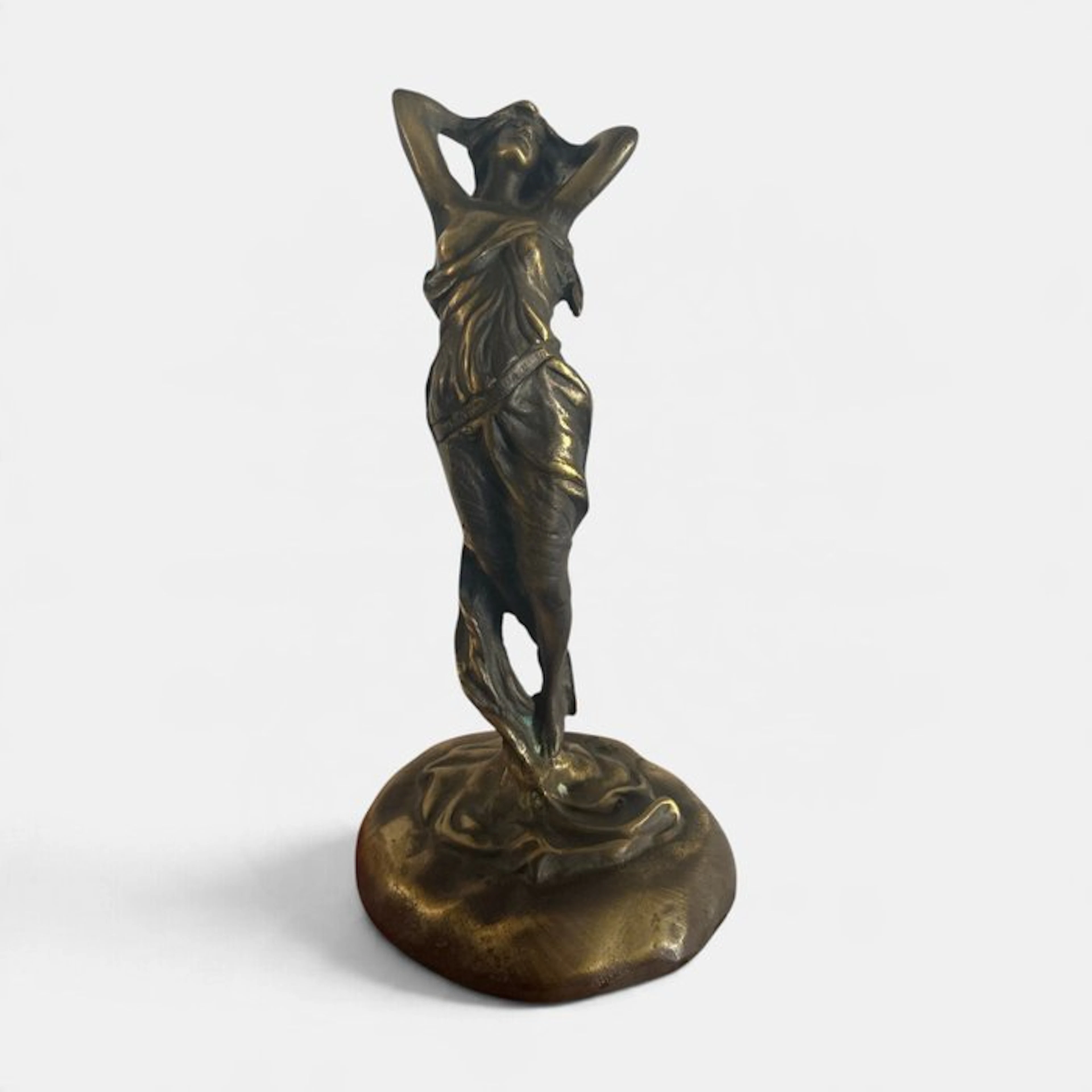 Sculpture, Nudo femminile allegorico in stile Art Nouveau - 32 cm - Bronze