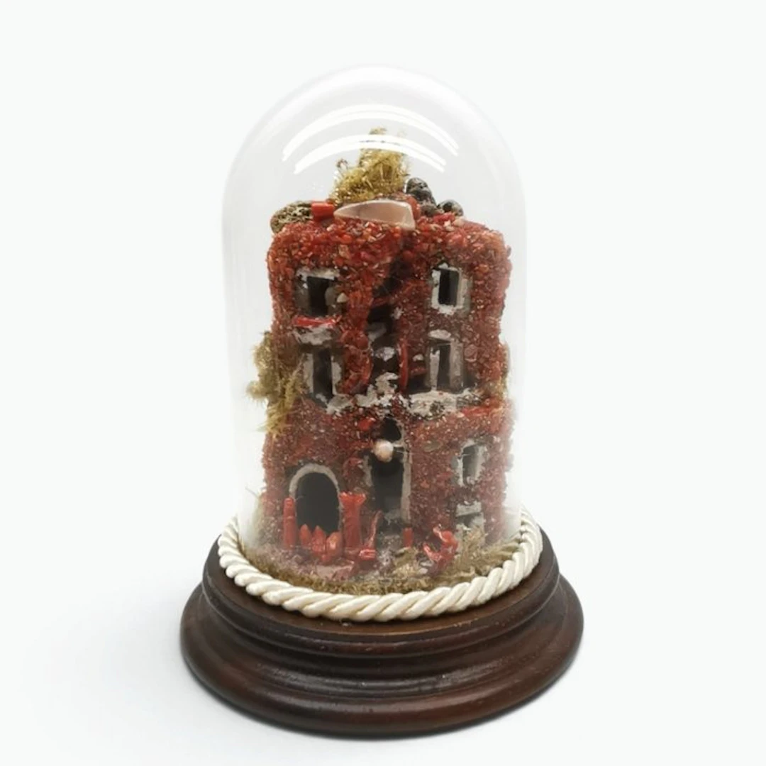 Nativity scene - round dome model - Wood, Glass - Italian craftsmanship