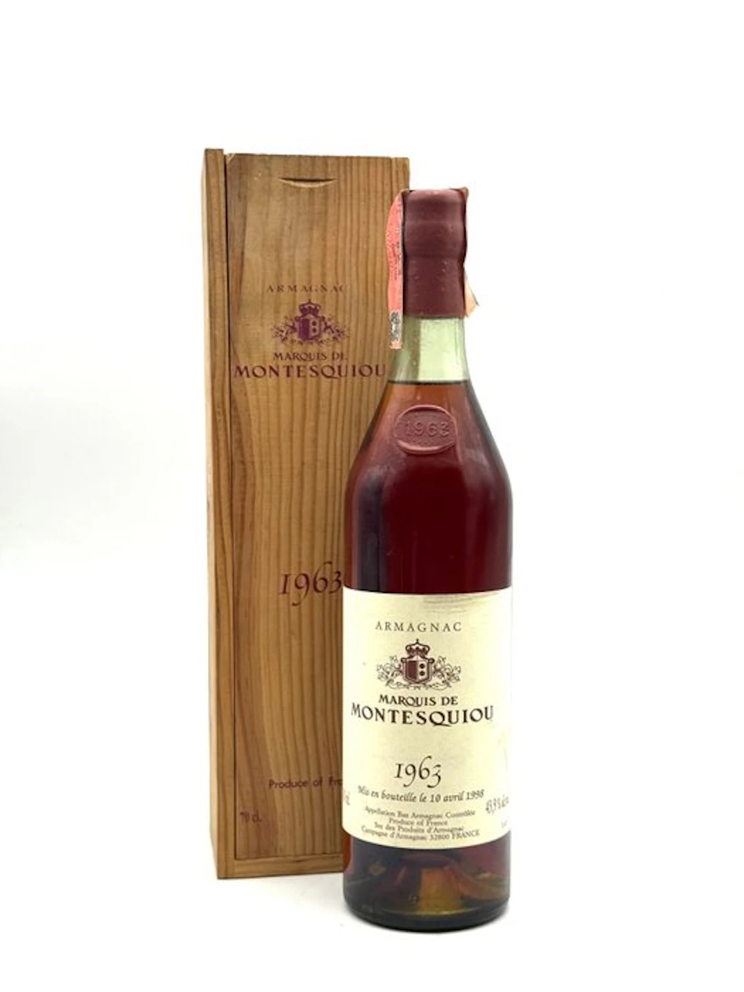 Marquis de Montesquiou 1963 - Armagnac millésime - b. 1998 - 70cl