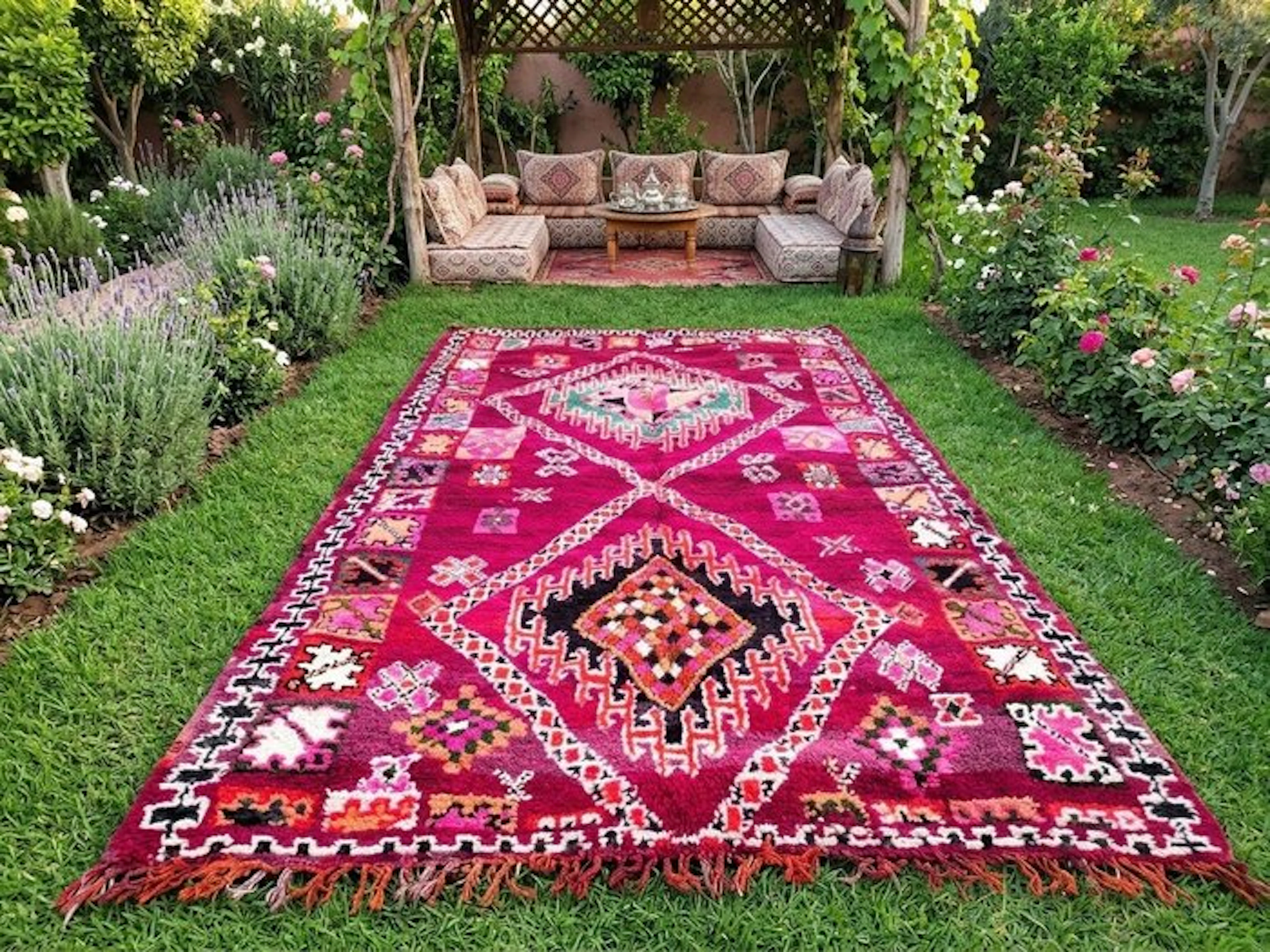Vintage Boujaad rug, rare, unique - Rug - 350 cm - 200 cm - Moroccan tribal rug