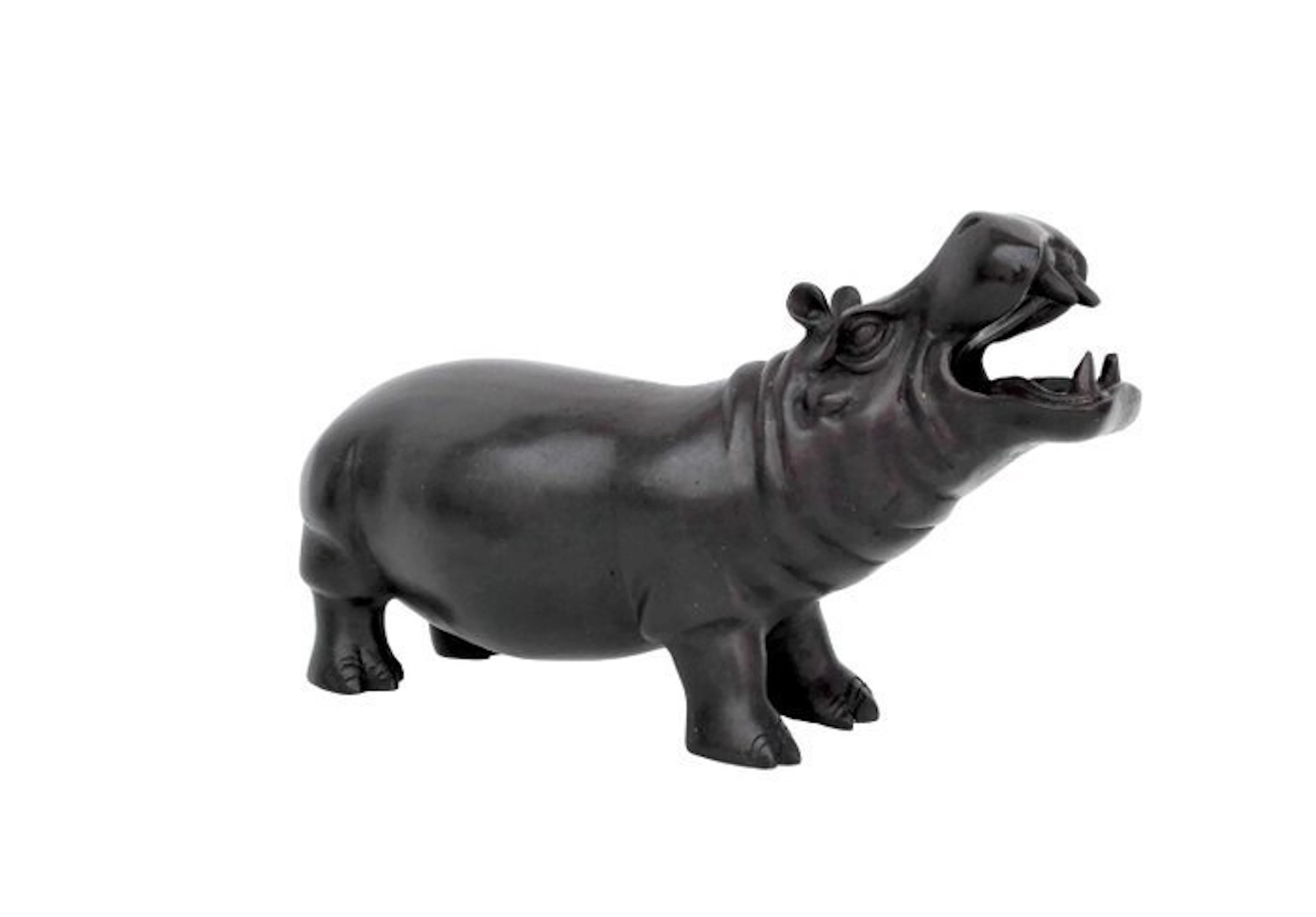 Figurine - Beeldje - nijlpaard - Brons - Bronze