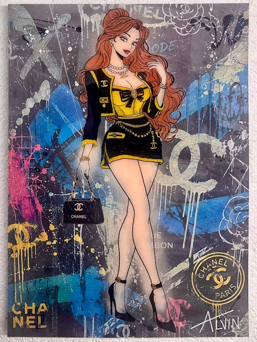 Alvin Silvrants - Glamour Belle Chanel - High Gloss cutting edge painting