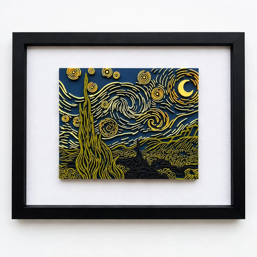 Studio Mihai Enescu - Starry Night Reimagined — Sculptural Relief