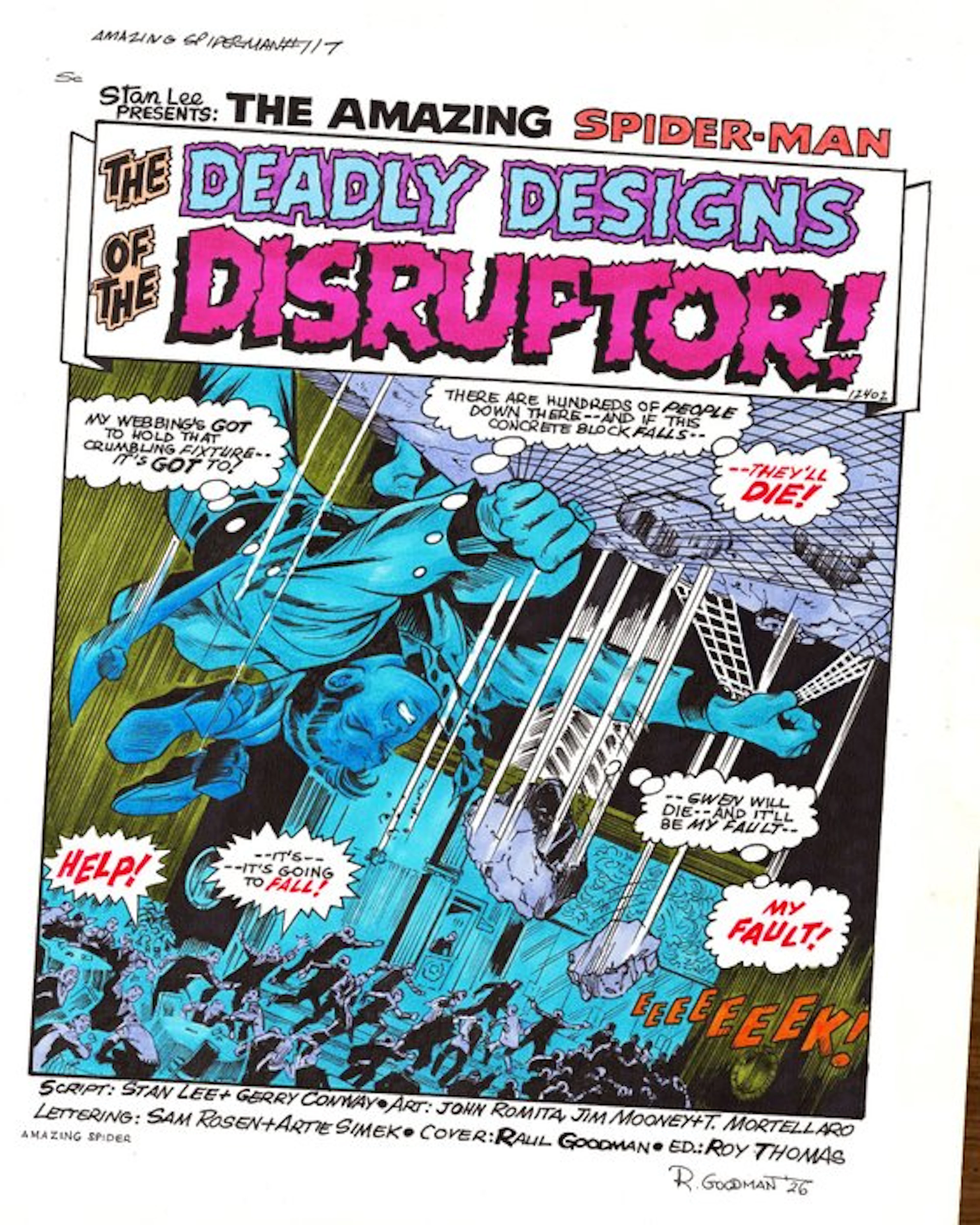 Raul Goodman - The Amazing Spider-Man #117 "The Deadly...