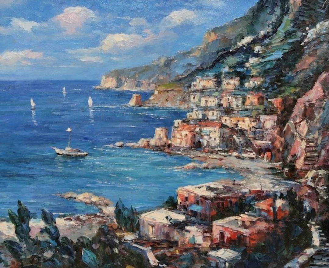 Spanish school (XX) - Vista costera