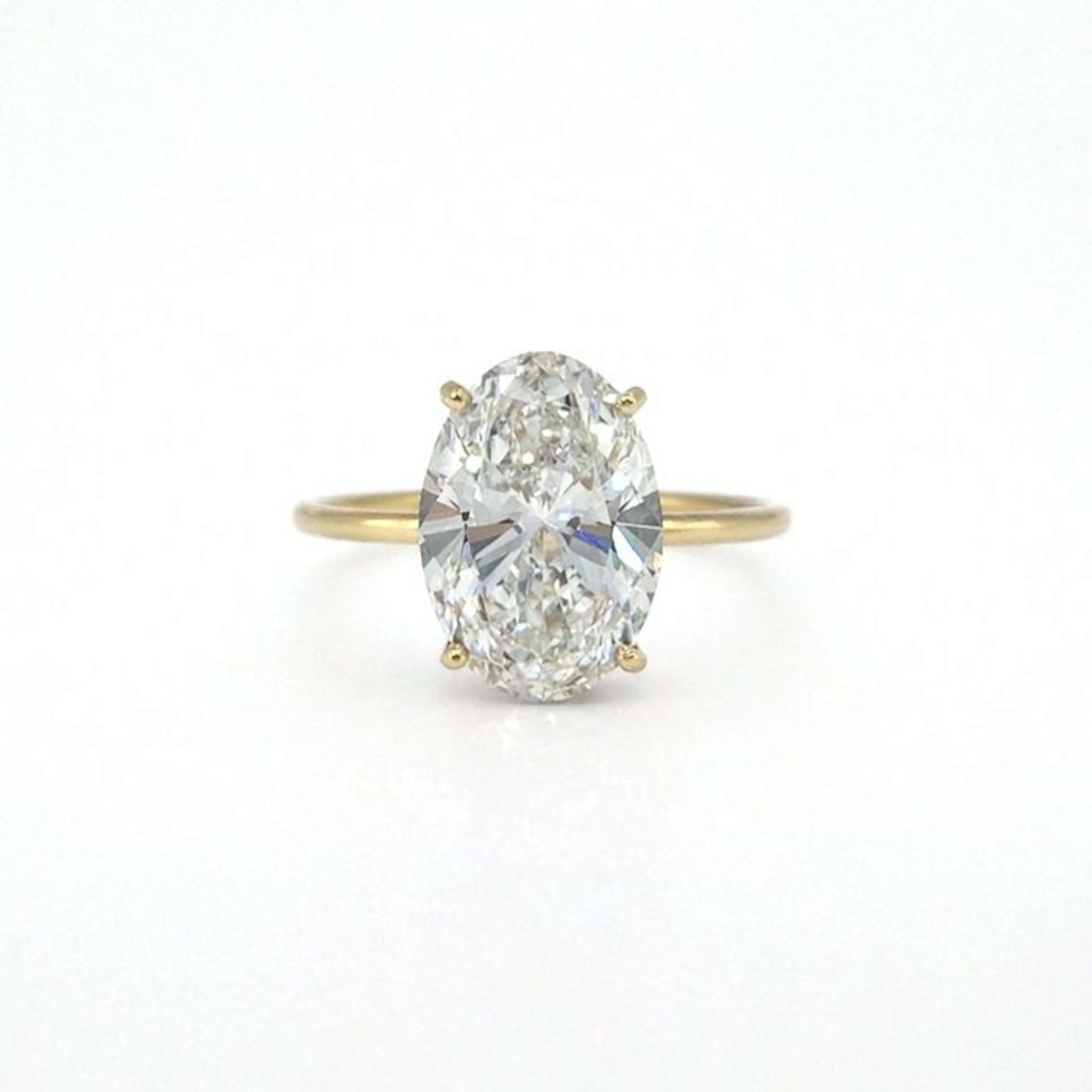 No reserve price - Ring - 14 kt. Yellow gold - 4.02ct. tw. Diamond (Lab-grown)