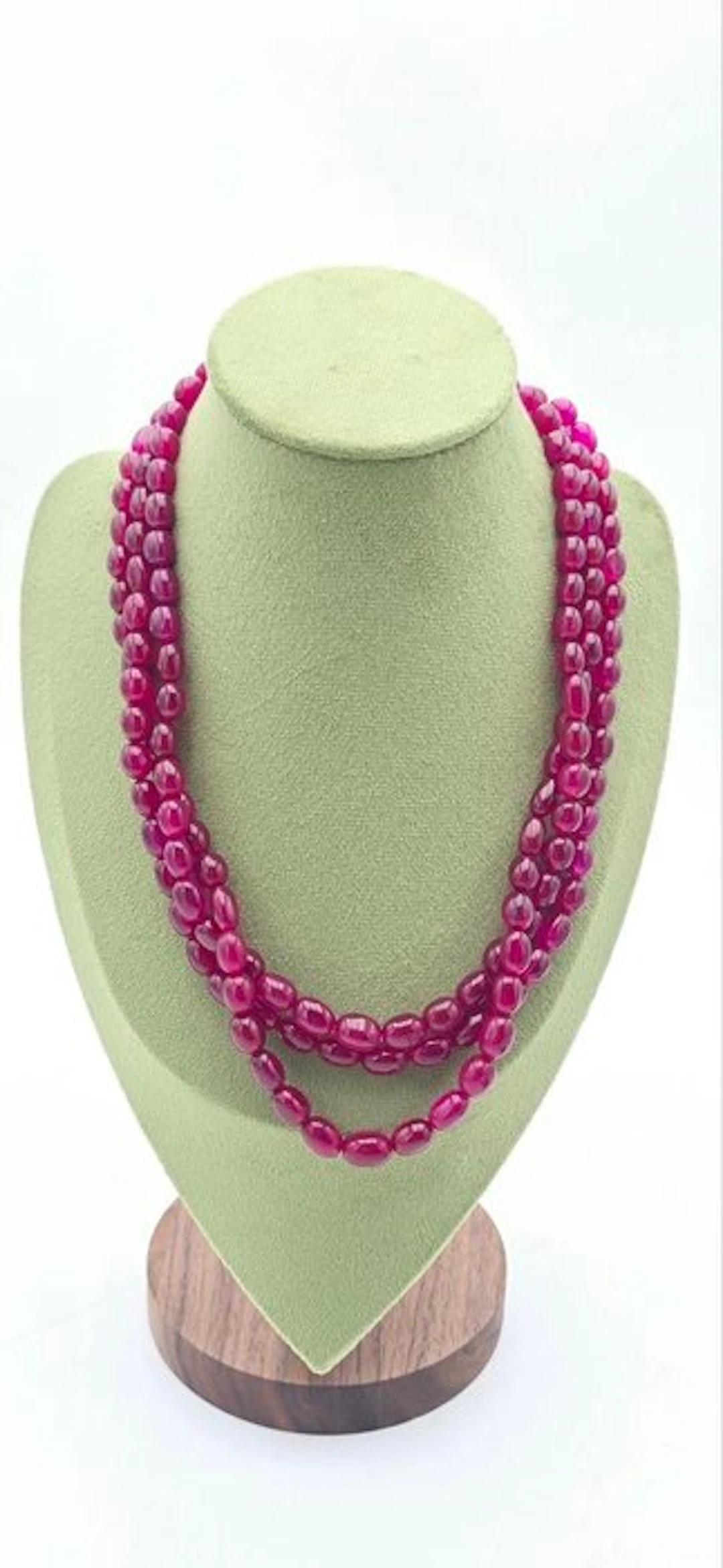 Very beautiful handmade 3-strand tourmaline necklace - Necklace - Necklace