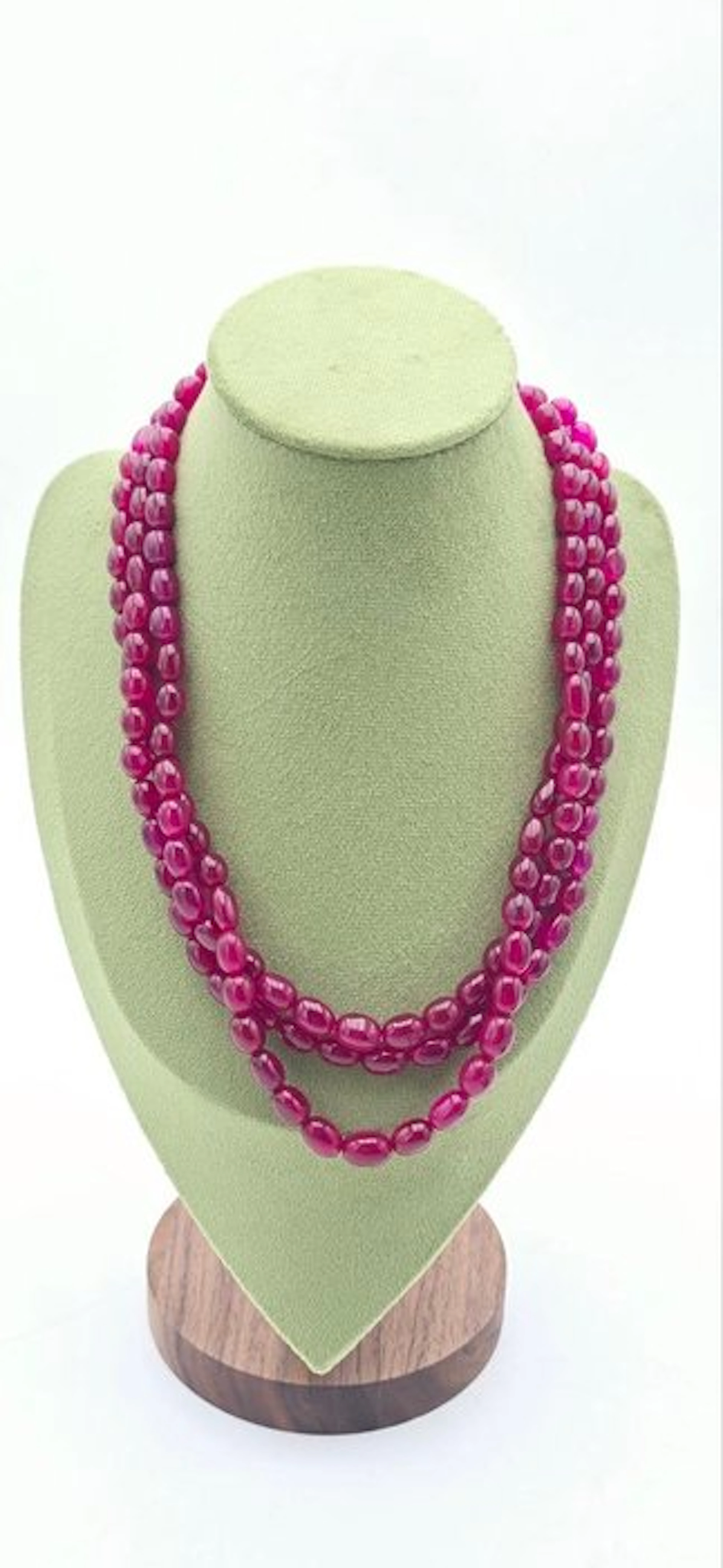 Very beautiful handmade 3-strand tourmaline necklace - Necklace - Necklace