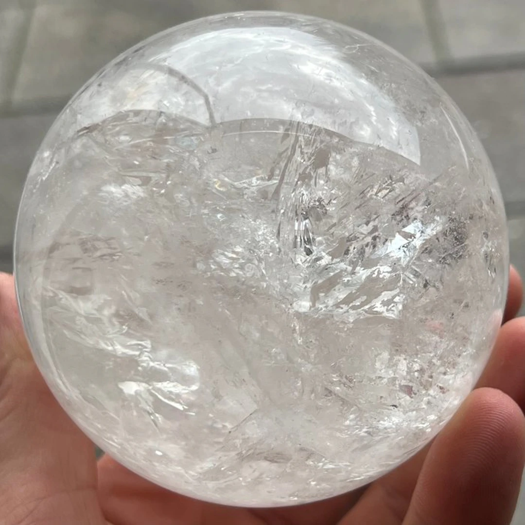 Mountain Crystal Clear Quality sphere Crystal - Height...