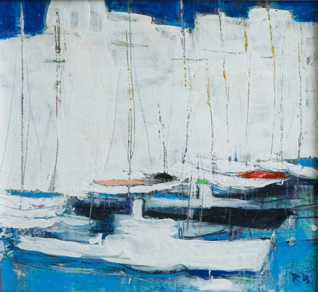 Raymond De Botton (1922-1985) - Barques dans le port