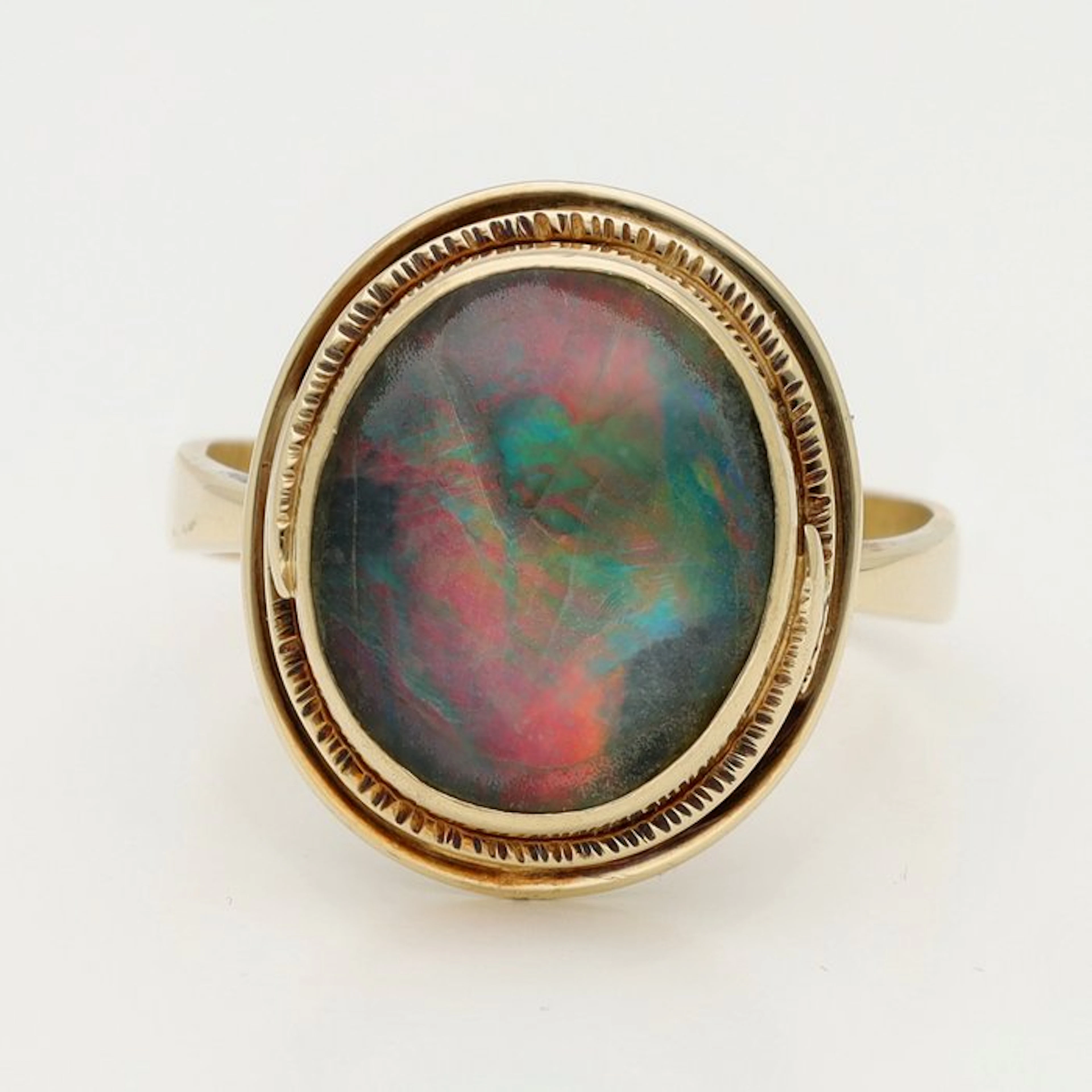 Ring - 14 kt. Yellow gold - Opal