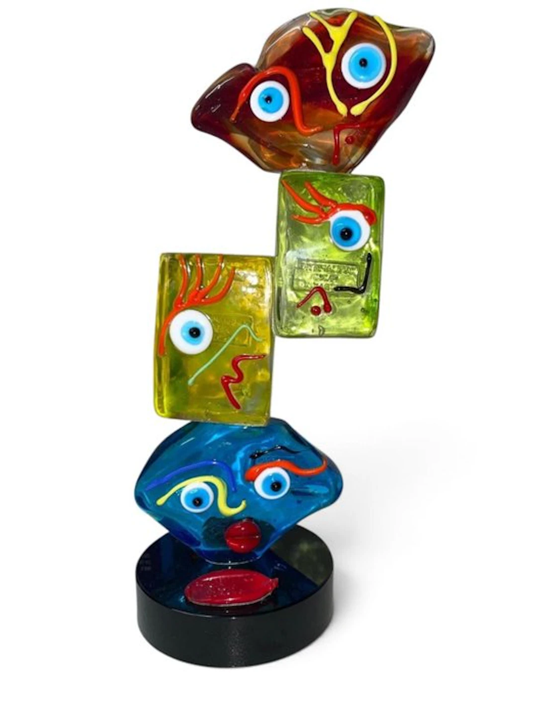 Sculpture, Totem aribu - 24 cm - Murano glass