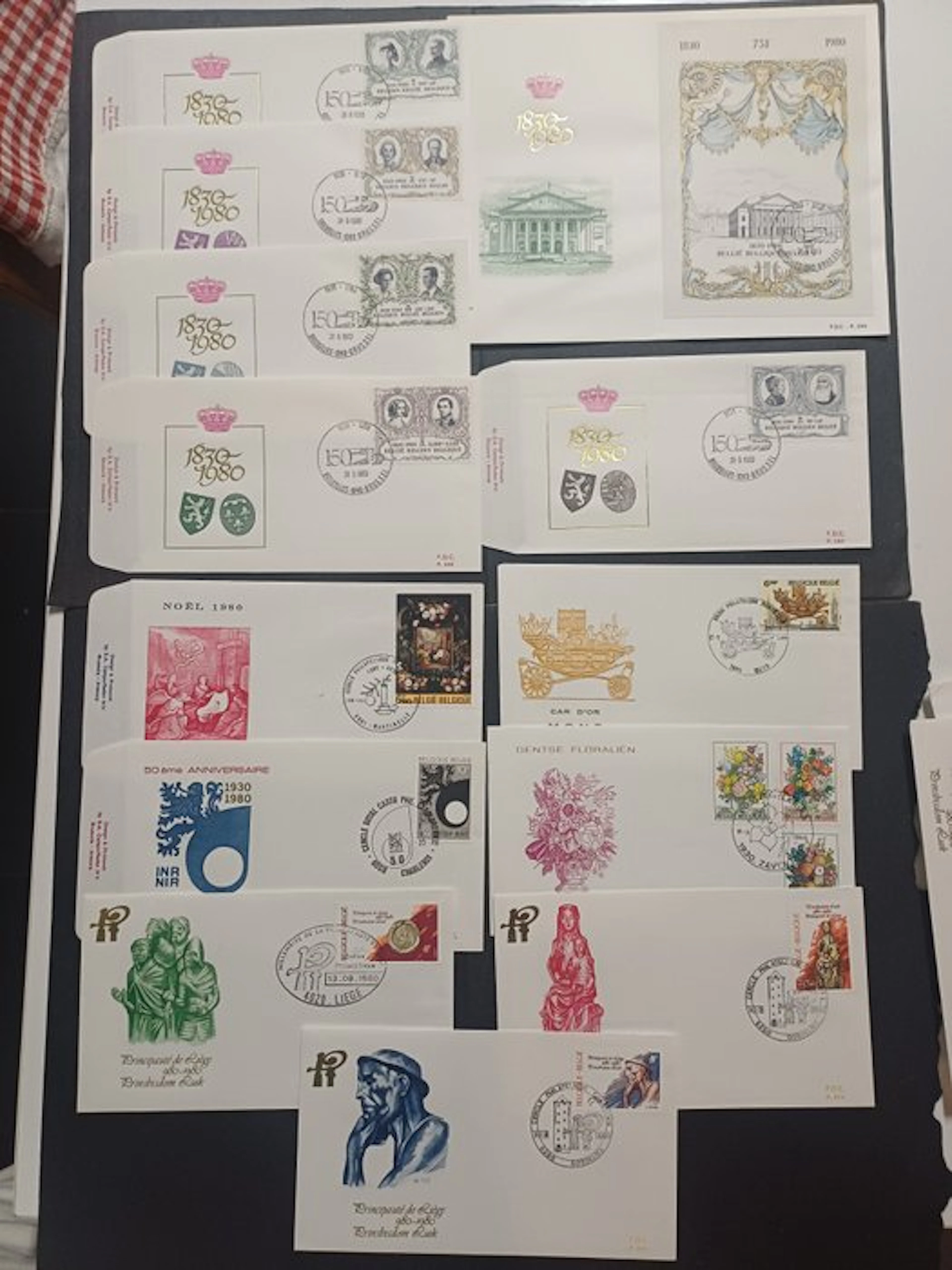 Belgium - Lot of 321 FDCs dating from 1980 to 1989