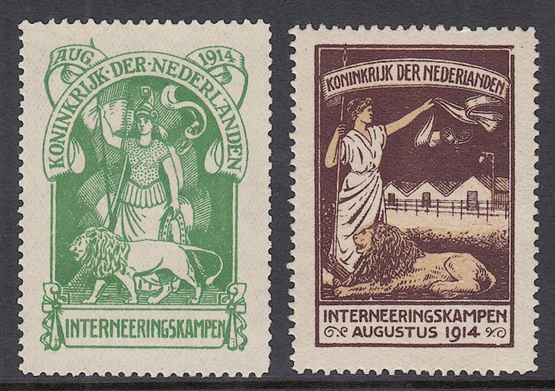 Netherlands 1916 - Internment stamps - NVPH IN1/IN2
