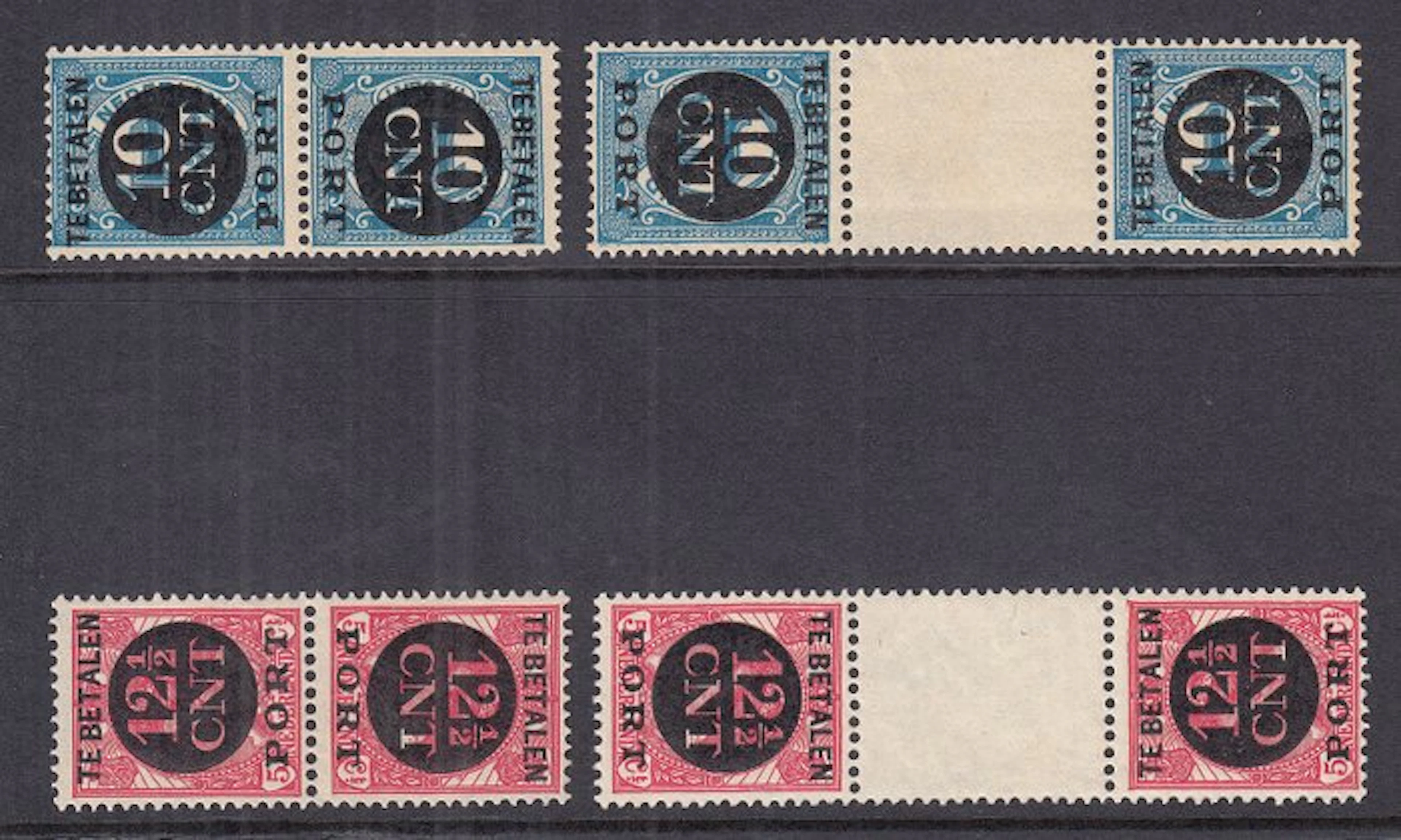 Netherlands 1924 - Reprinting postage stamps - NVPH P67a/68b