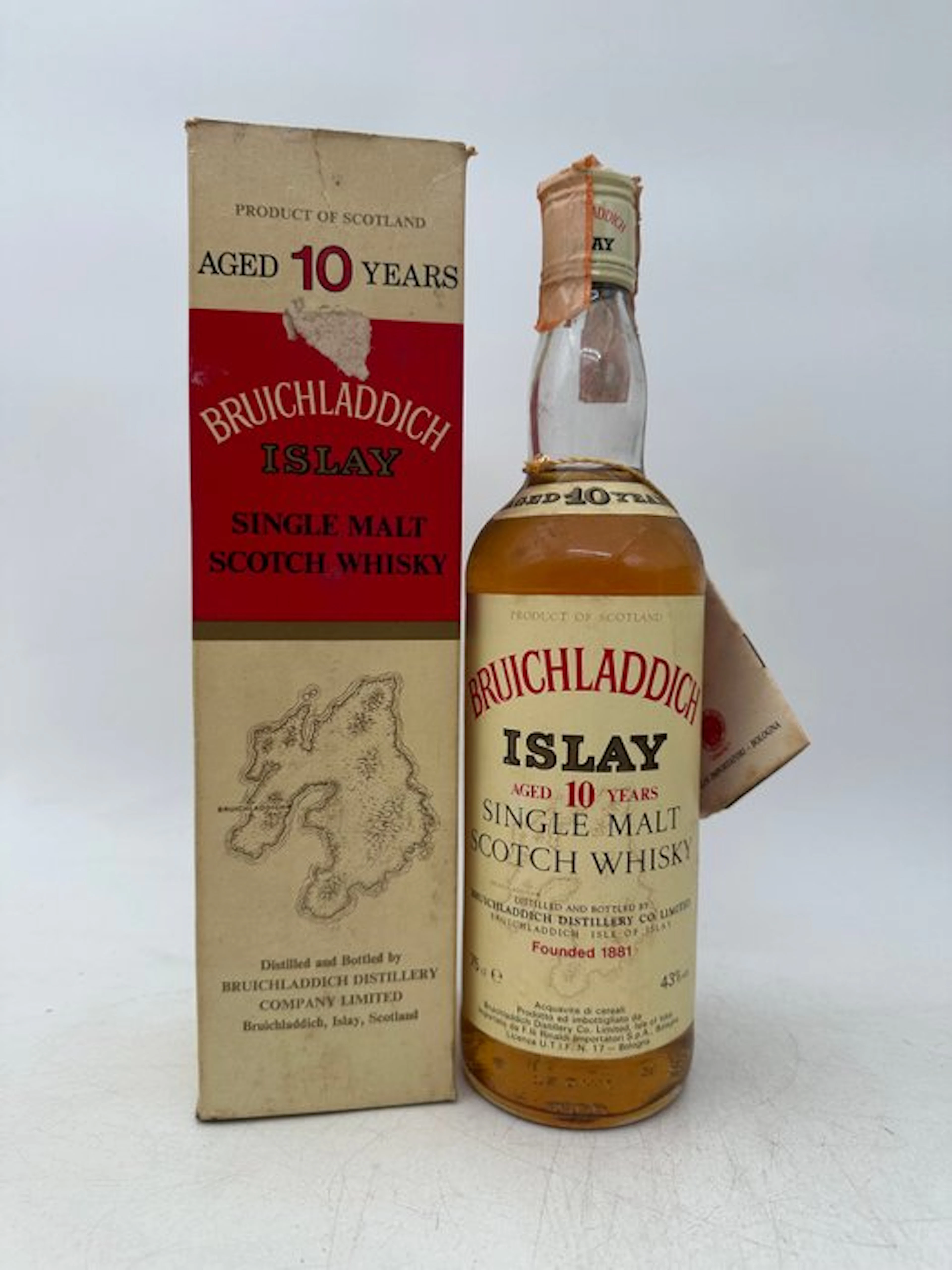 Bruichladdich 10 years old - b. 1980s - 75cl