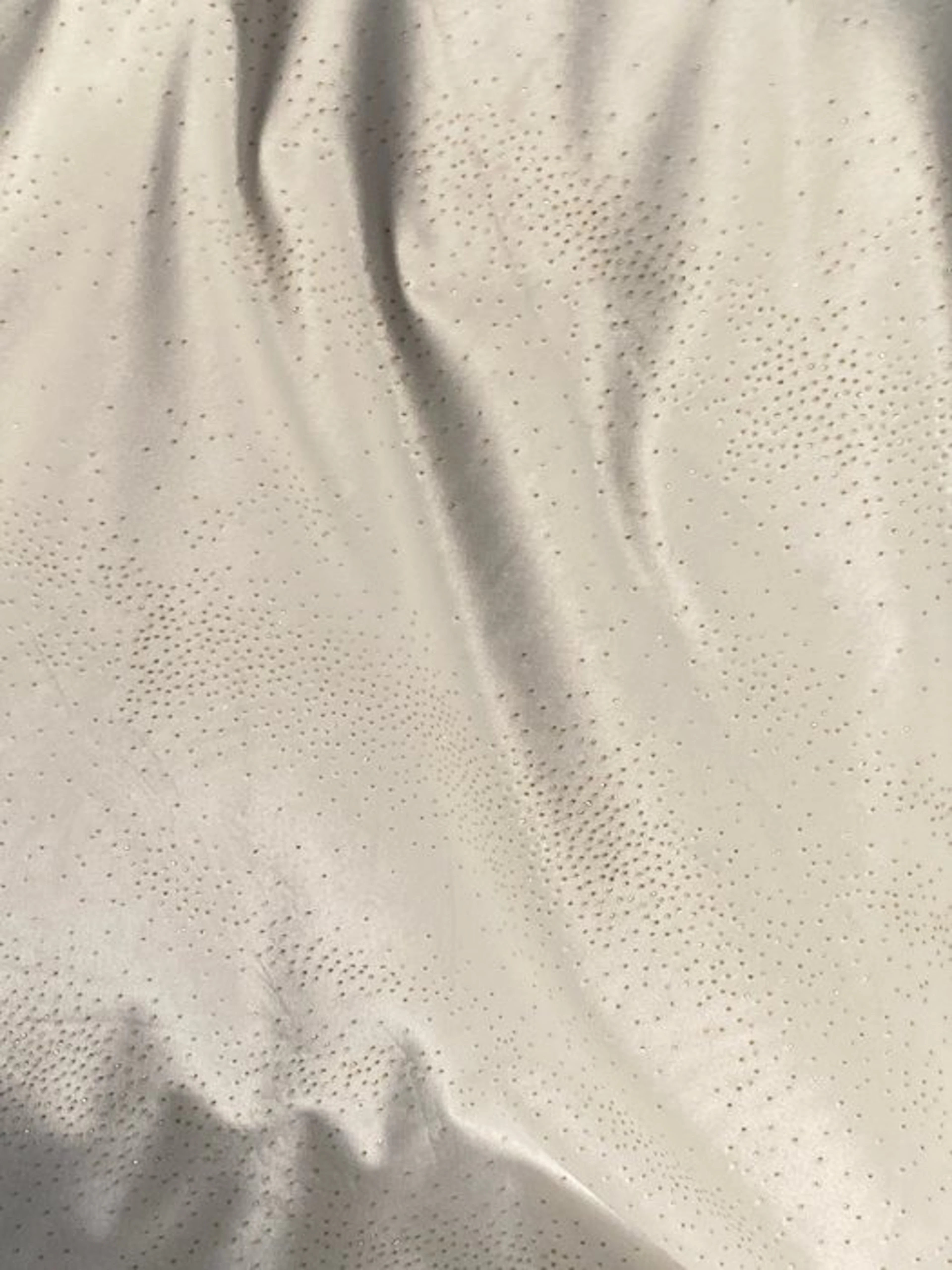 san leucio - Luxurious white silk velvet with gold micro-Swarovski crystals