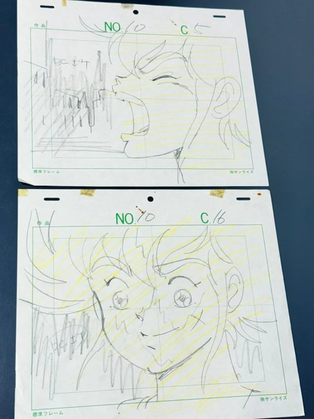 Studio Sunrise - 2 x Original animation drawings - Jushin Liger (1989/90)