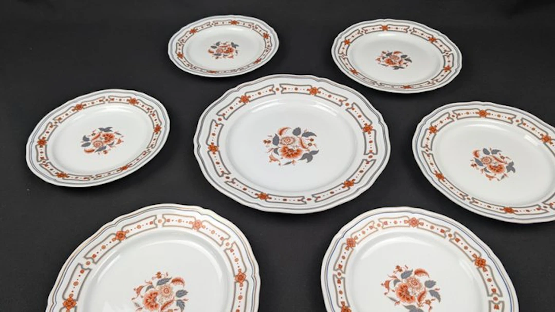 Richard Ginori - "Taormina" - Dessert service (7) - Porcelain - Antique Shower