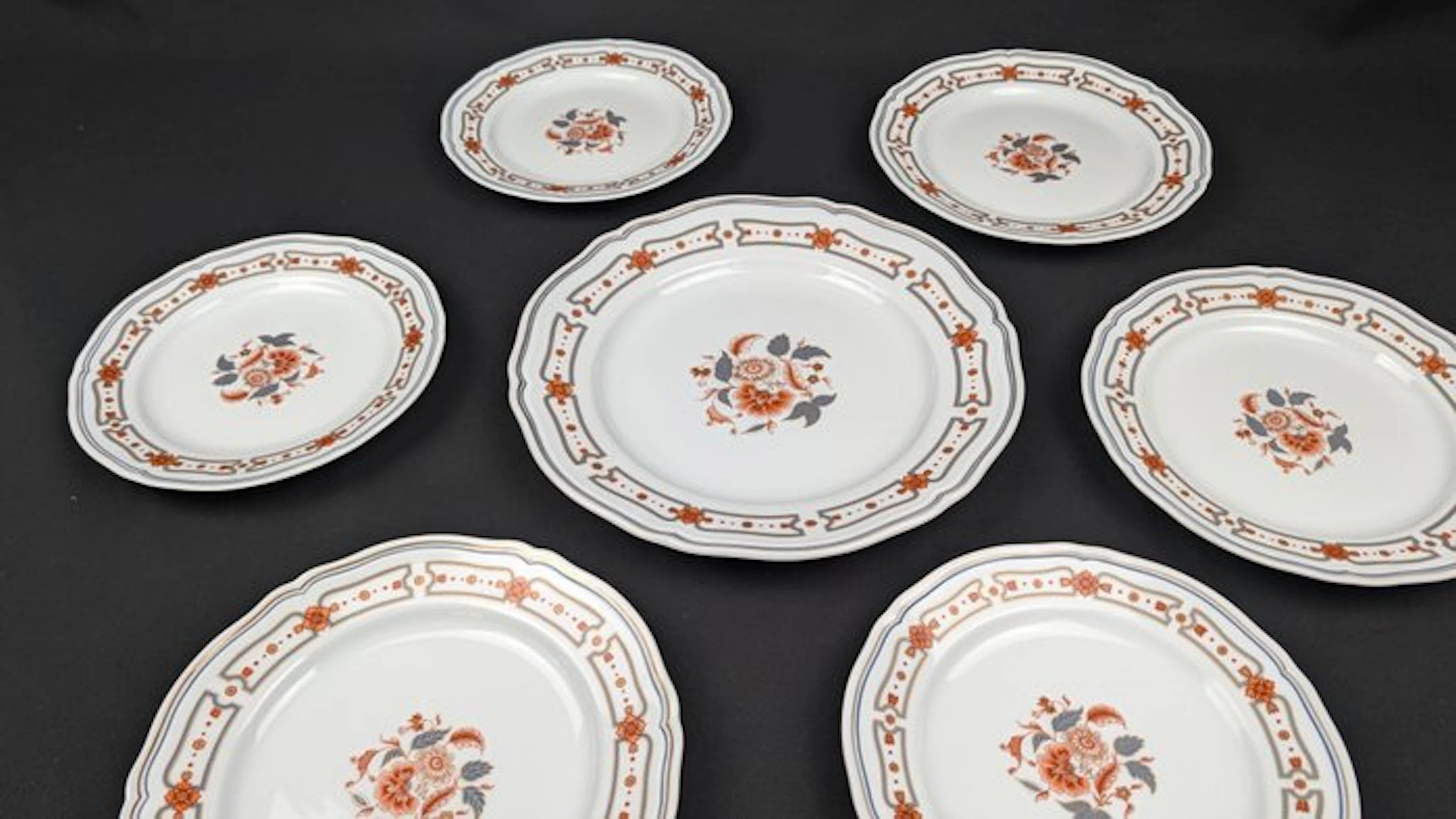 Richard Ginori - "Taormina" - Dessert service (7) - Porcelain - Antique Shower
