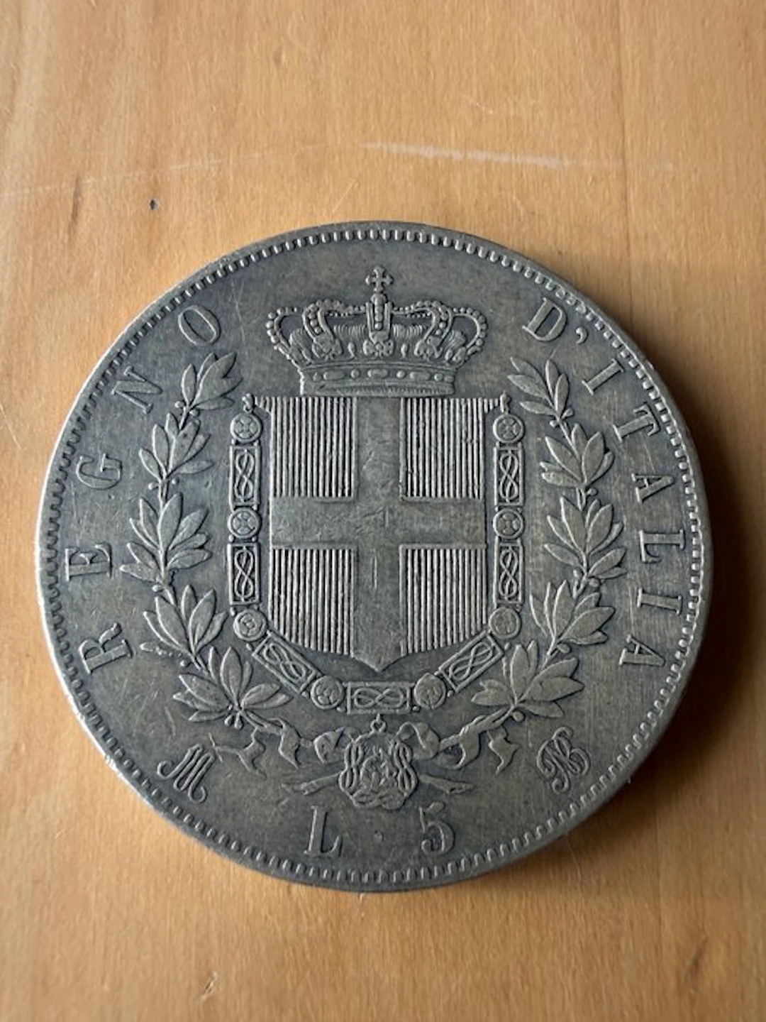 Italy, Kingdom Vittorio Emanuele II. 5 Lire 1874 Milano (No reserve price)