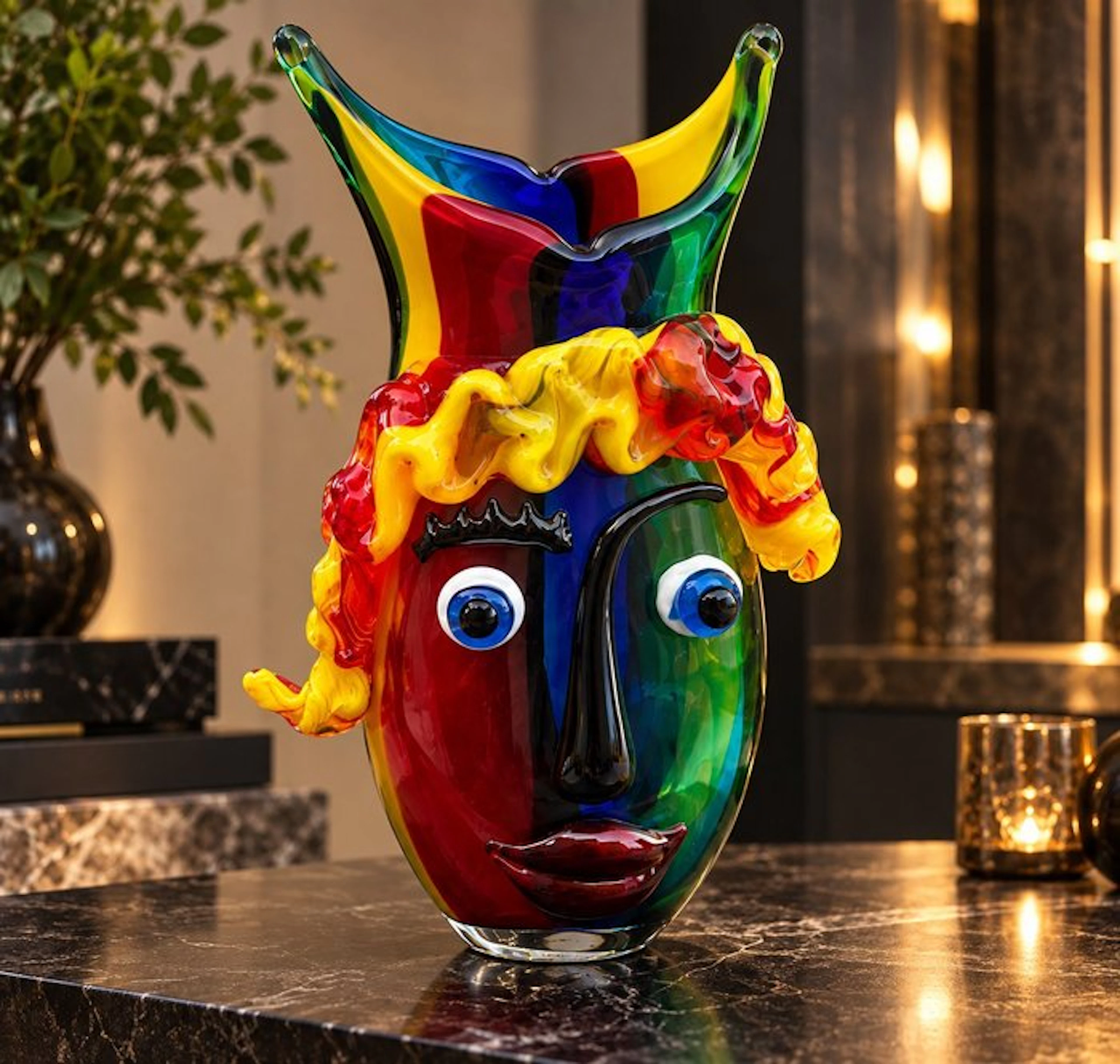 Vase - Exclusive Rainbow Glass Art vase – Handcrafted...