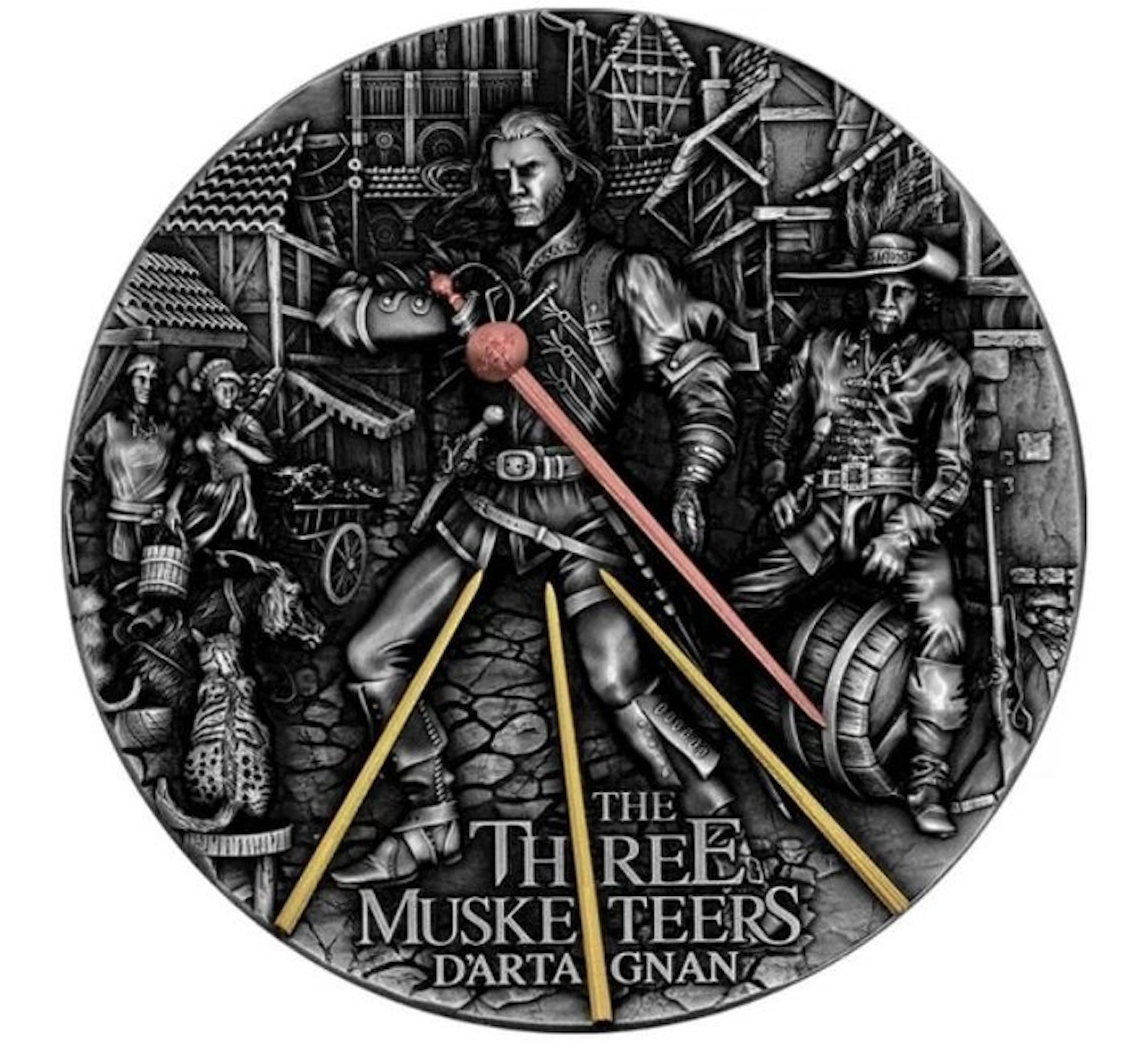 Niue. 5 Dollars 2022 The Three Musketeers, 2 Oz (.999)