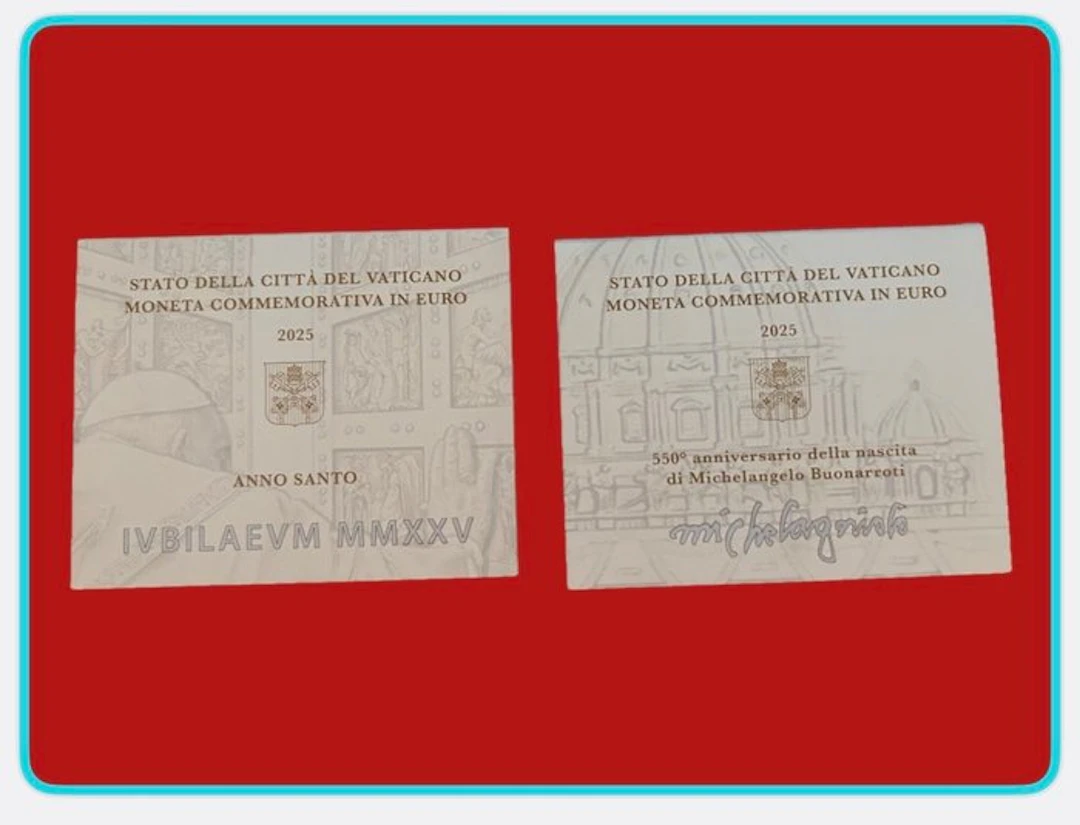 Vatican. 2 Euro 2025 "Anno Santo" + "Michelangelo" (2 coins) (No reserve price)