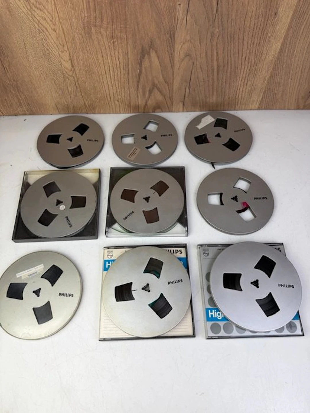 Philips - Reels (Metal Look) - 18 cm reels with tape - 1980
