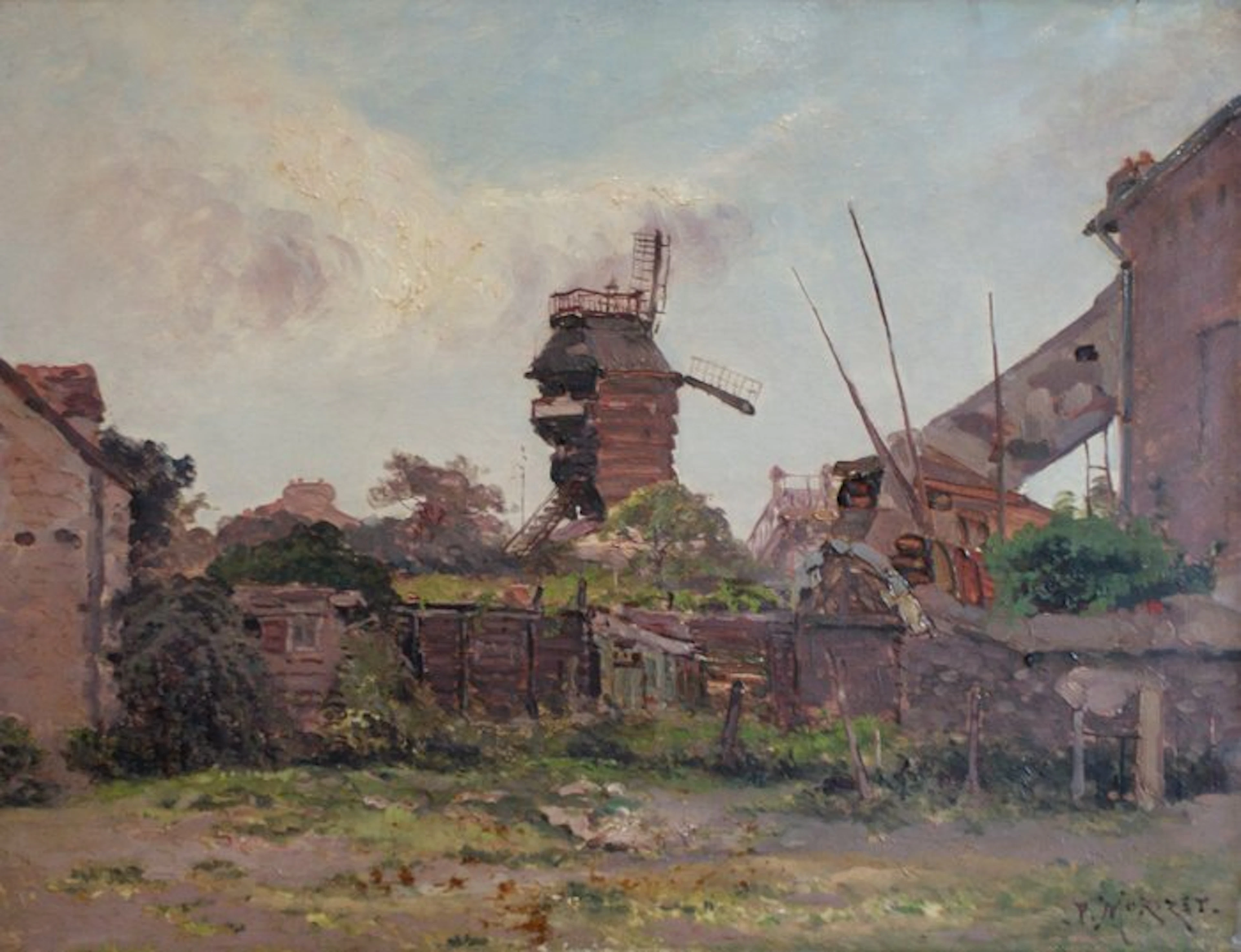 Paul Morizet (1850-) - Le Moulin de la Galette, Montmartre Paris
