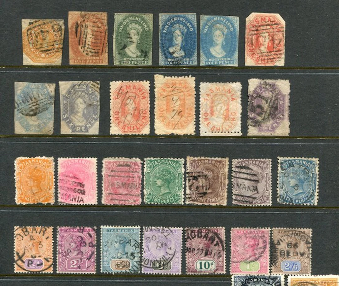 Tasmania - TASMANIA Australian States Old QV Chalon...