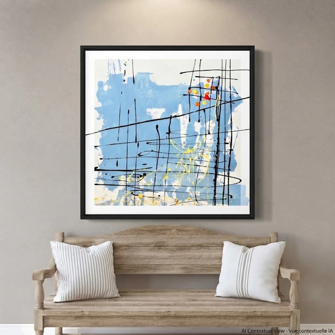 Dam Domido - Rêve bleu - 80 x 80 cm - White background