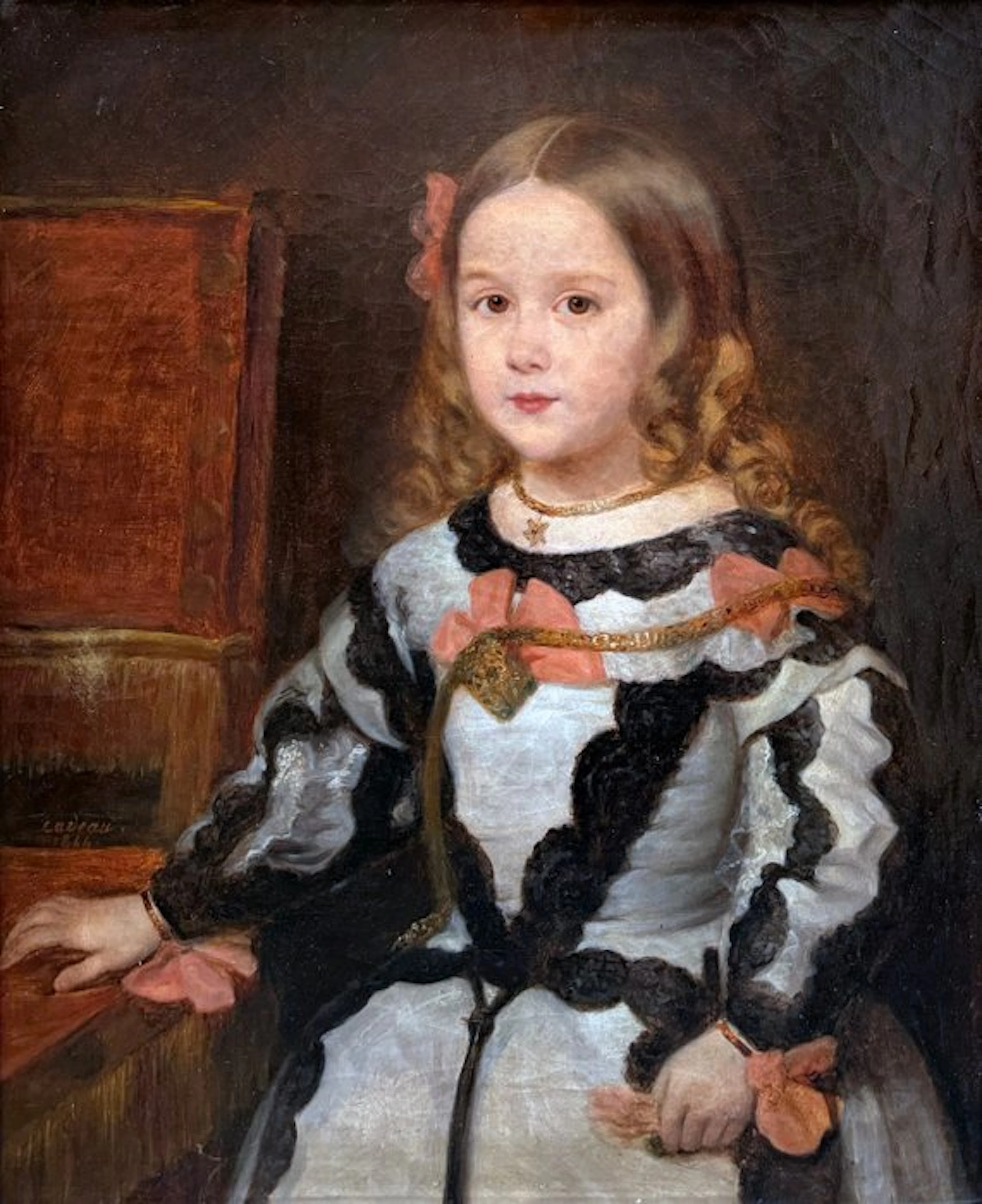René Cadeau (1782-1858) - Fillette aux Rubans Roses