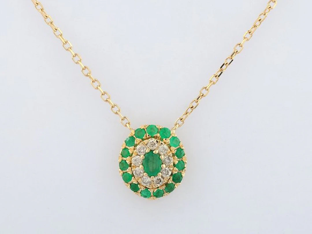 No reserve price - Necklace with pendant - 14 kt