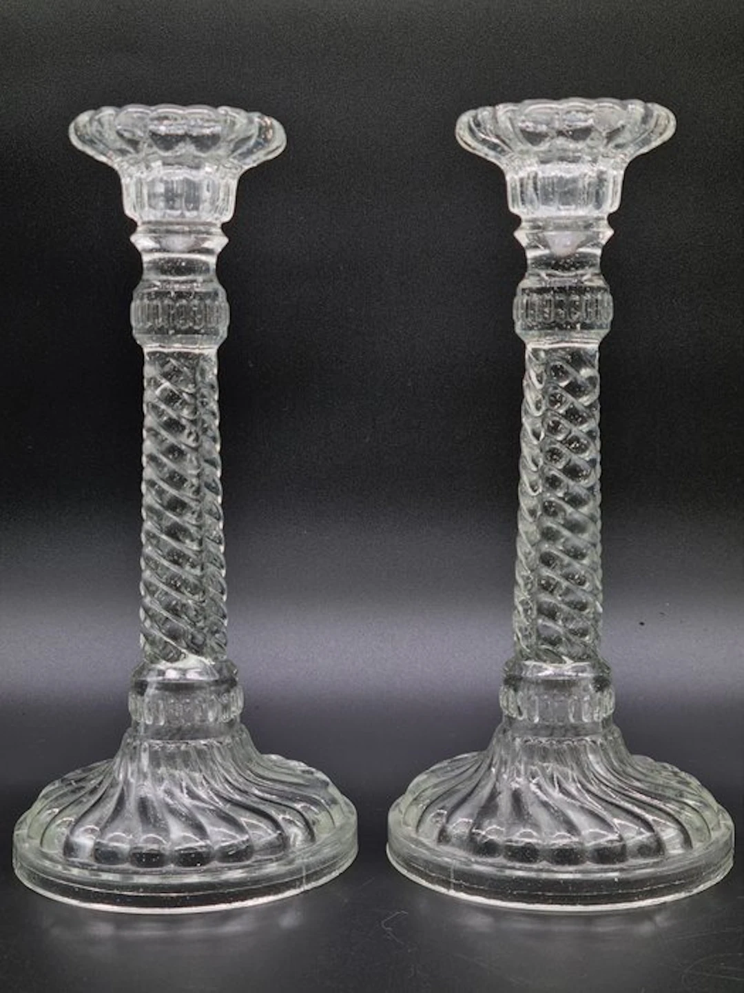 Elegante Glas-Kerzenleuchter – Antik Stil Kerzenhalter...