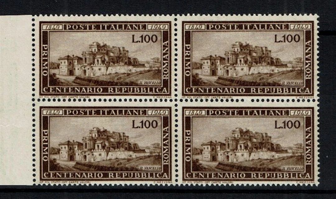 Italian Republic 1949 - Centenary of the Roman Republic...