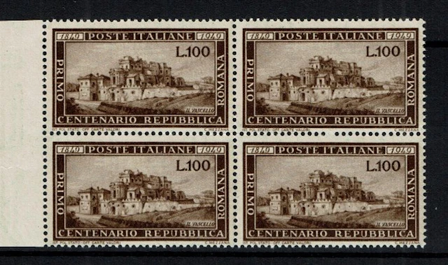 Italian Republic 1949 - Centenary of the Roman Republic...