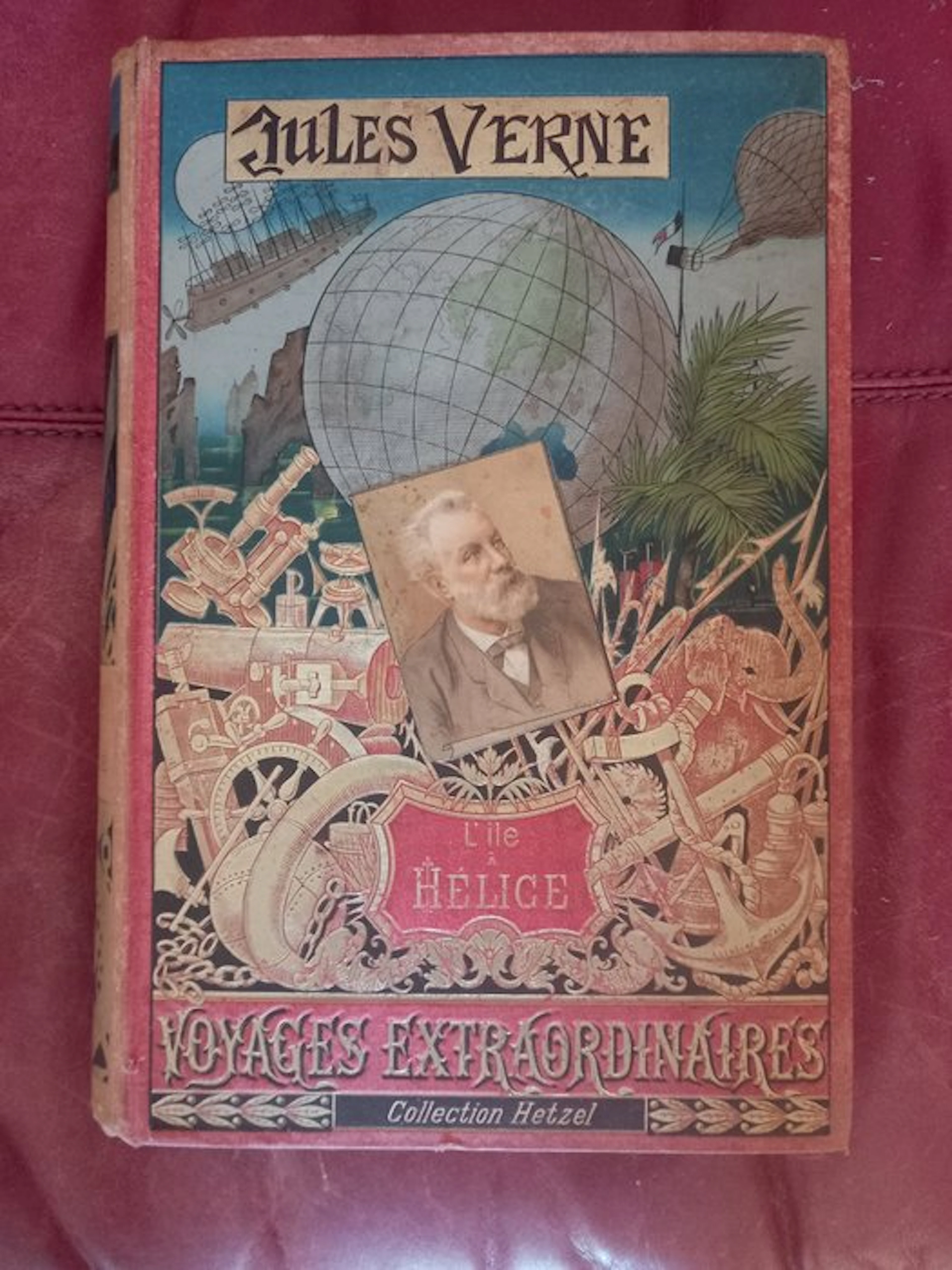 Jules Verne - L'île à hélice [cartonnage au portrait...