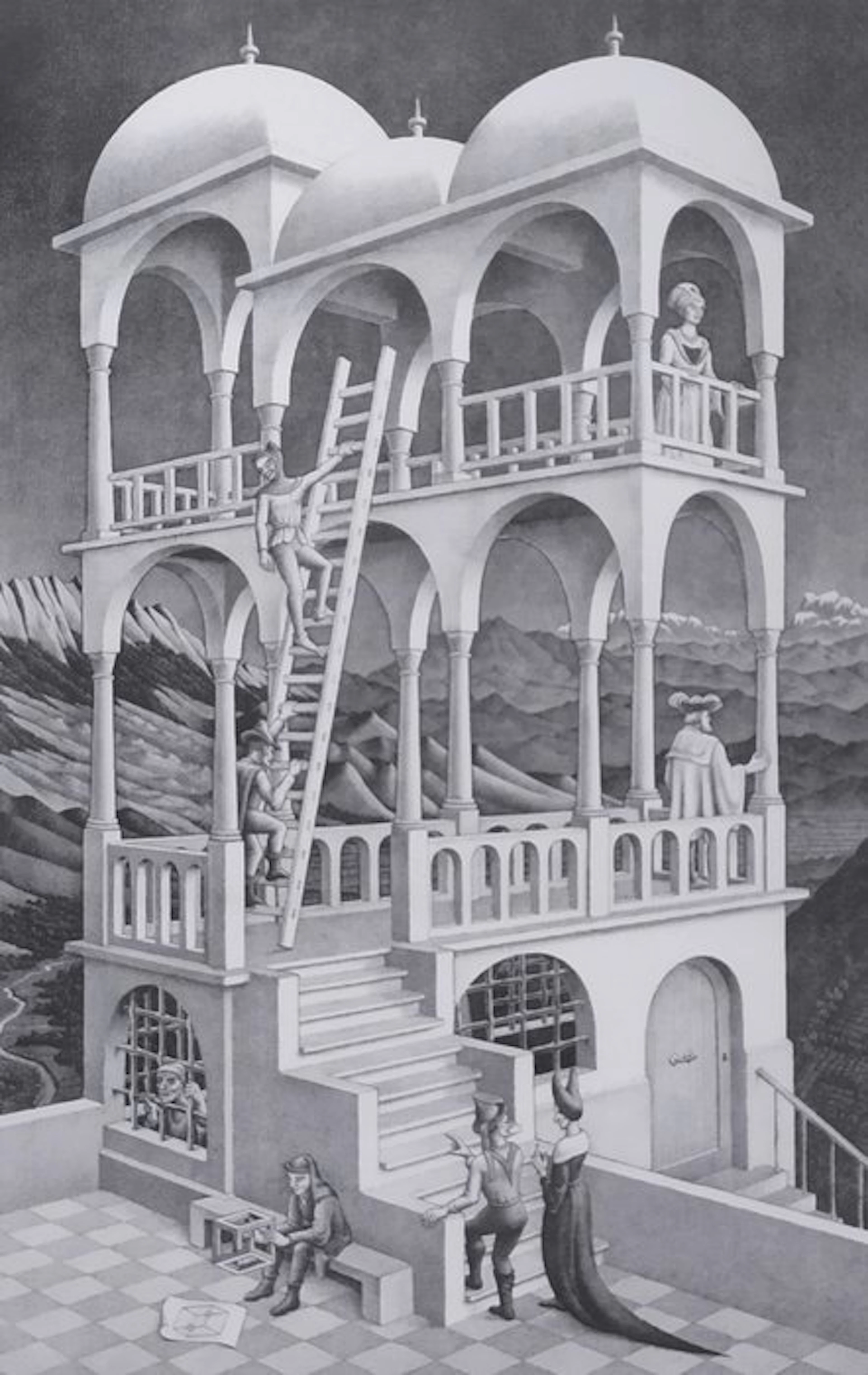 M.C. Escher (1898-1972) (after) - "Belvedere, 1958"