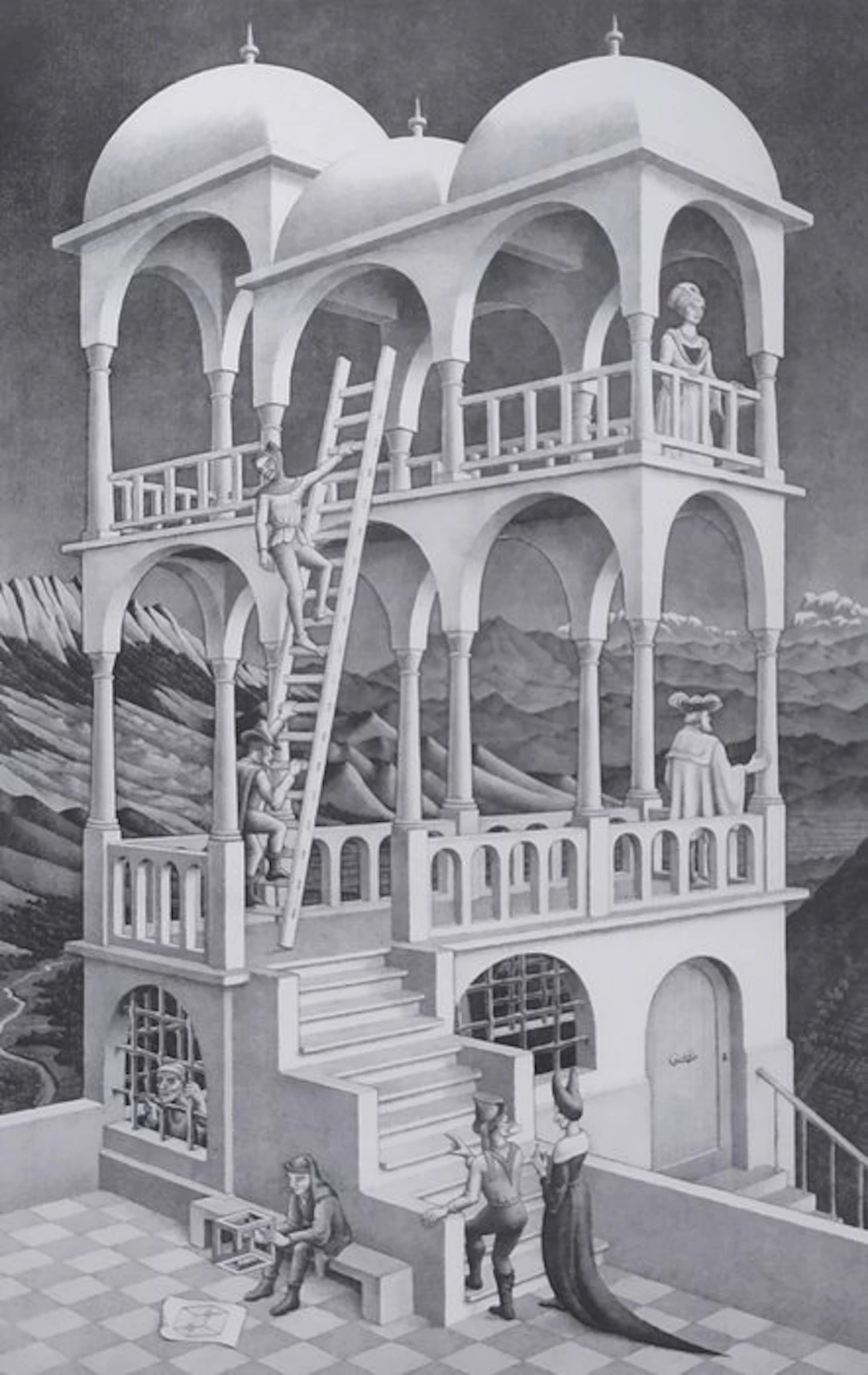 M.C. Escher (1898-1972) (after) - "Belvedere, 1958"