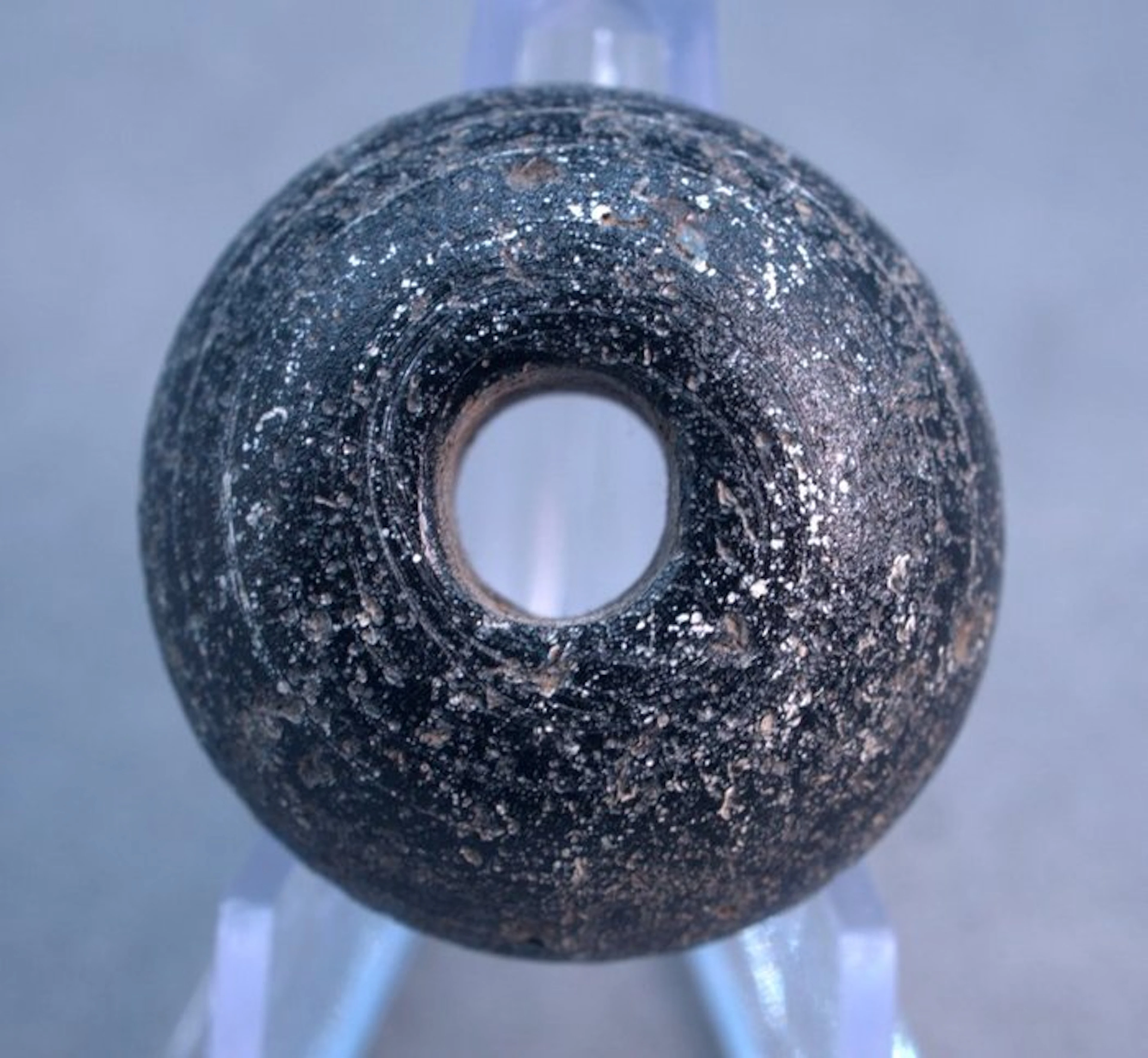 Ancient Roman glass spindle whorl - 24 mm