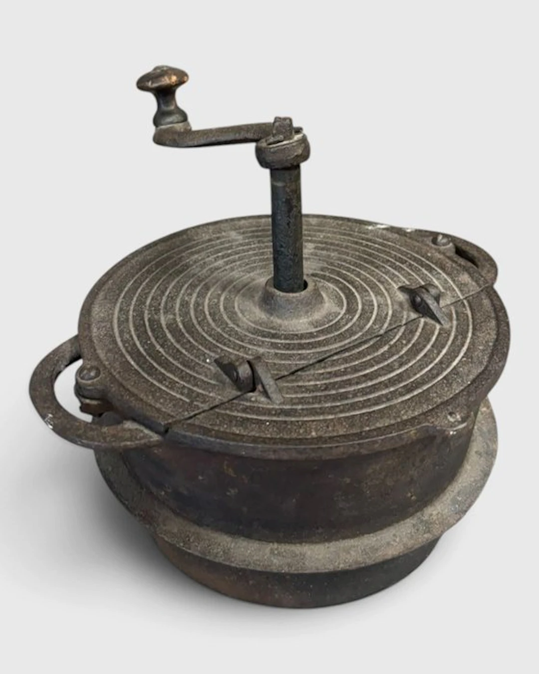 Burner - Antieke Gietijzeren Koffiebrander voor...