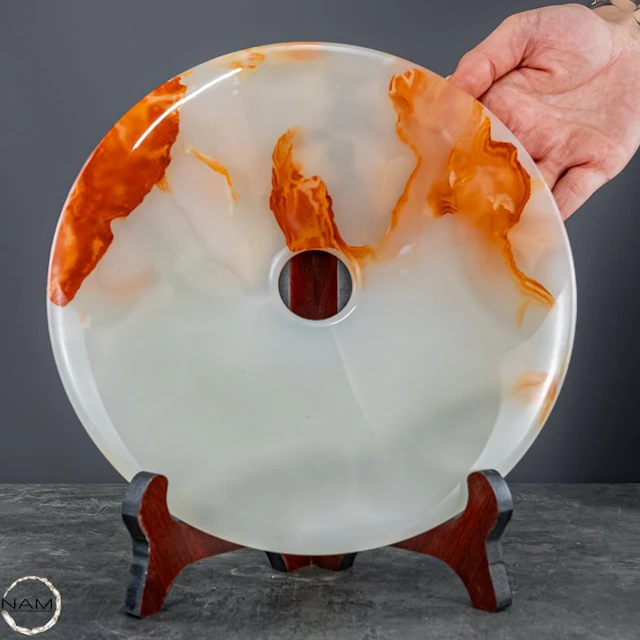 Natural Onyx Lucky Coin as a sign of luck - prosperity- 1490.97 g