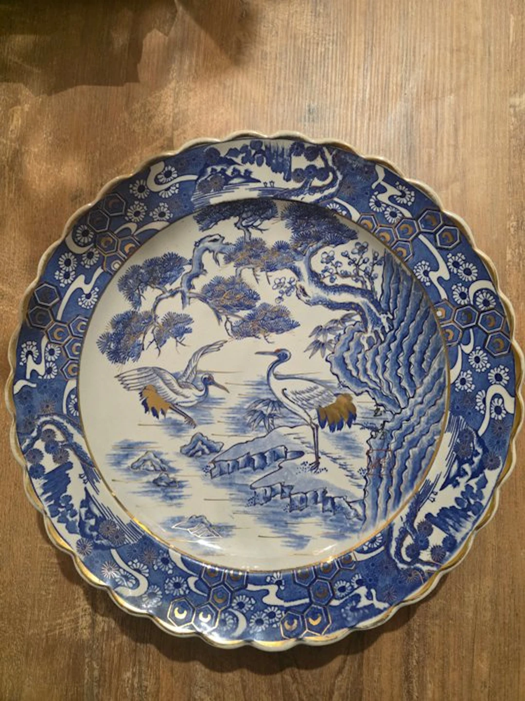 Kutani / Arita - Platter - hard porcelain - Japanese porcelain dish.
