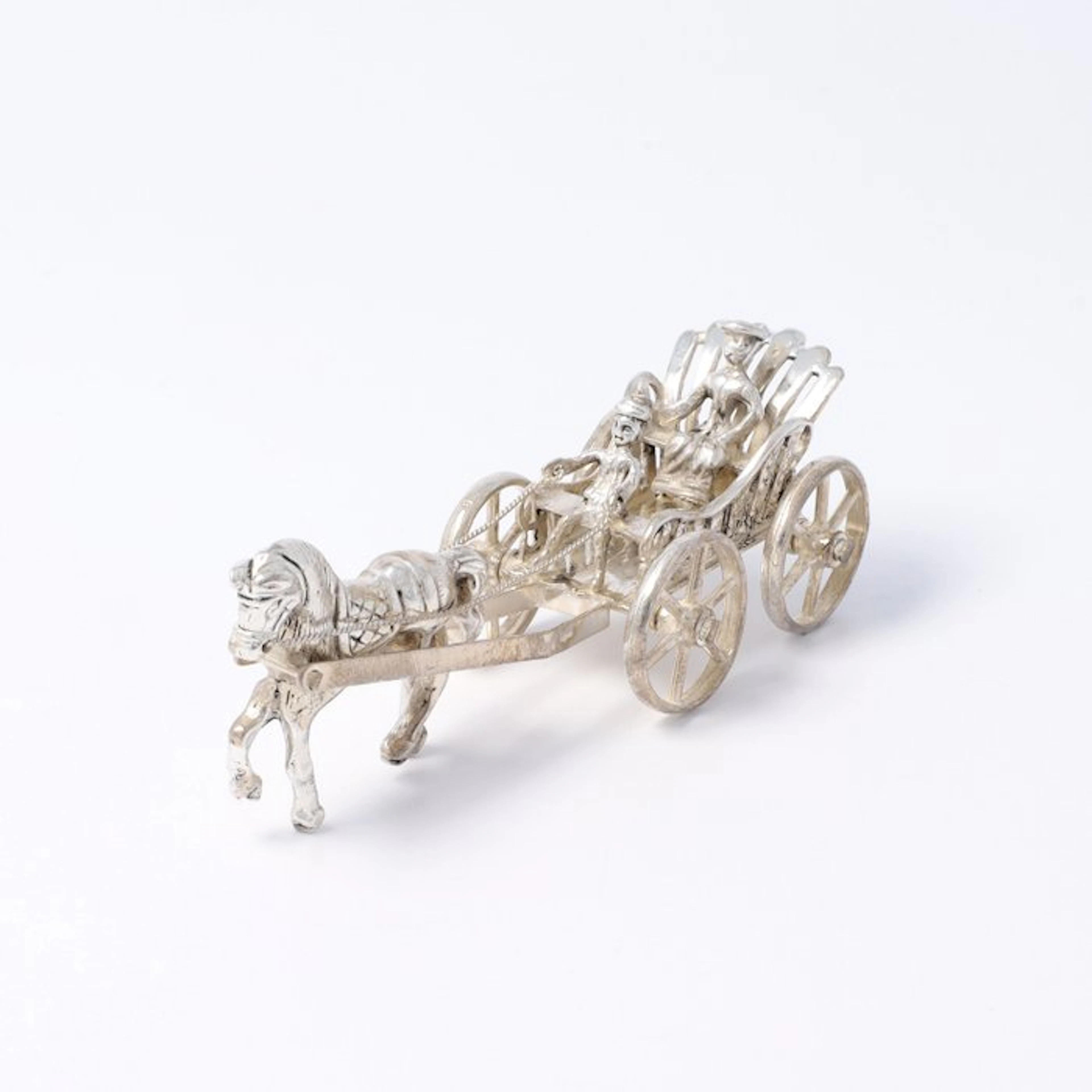 NO RESERVE. J. Niekerk. Koets. - Figurine - .835 silver