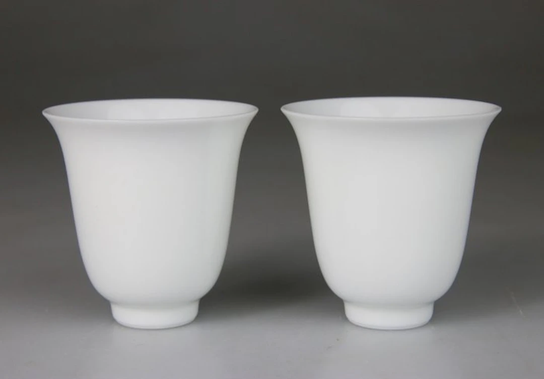Pair of Blanc de Chine porcelain cups and bowls — Dehua...